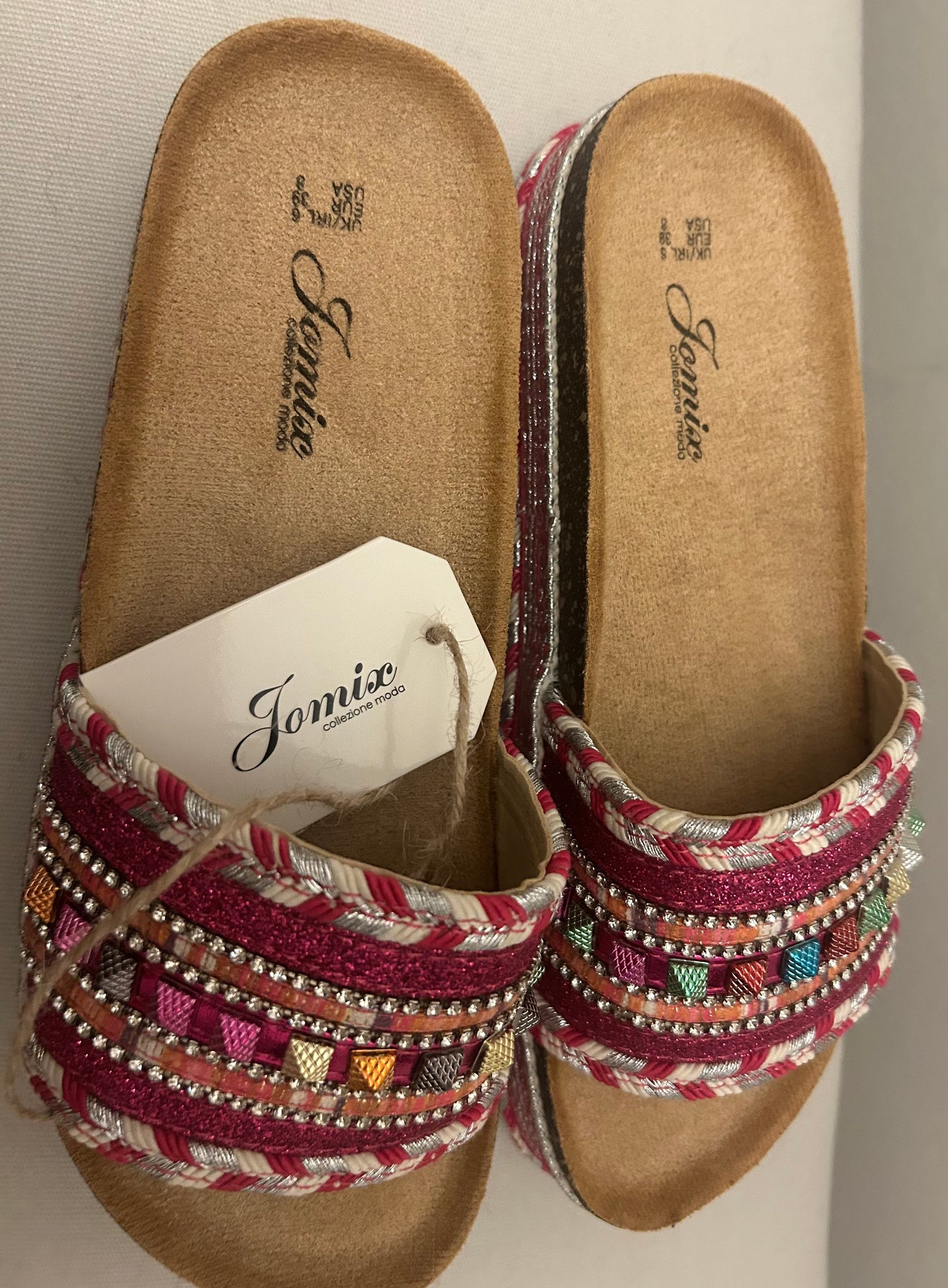 Multi  Coloured Beaded Sandals