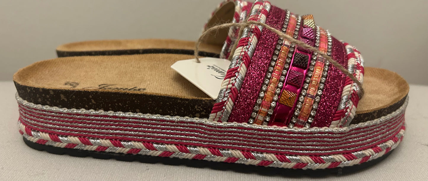 Multi  Coloured Beaded Sandals