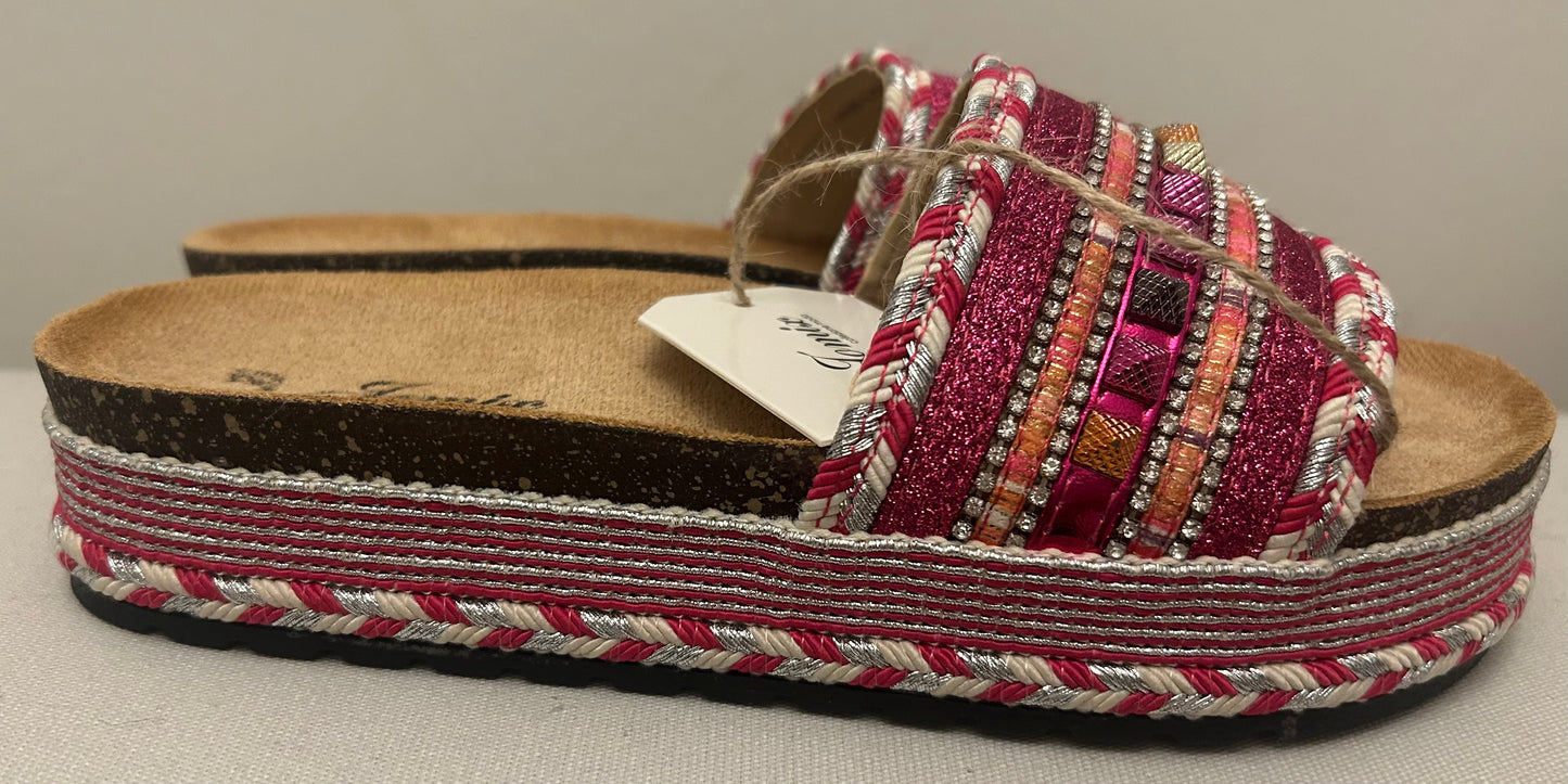 Multi  Coloured Beaded Sandals
