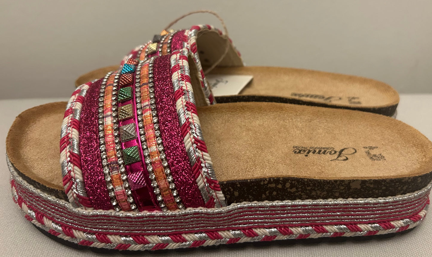 Multi  Coloured Beaded Sandals