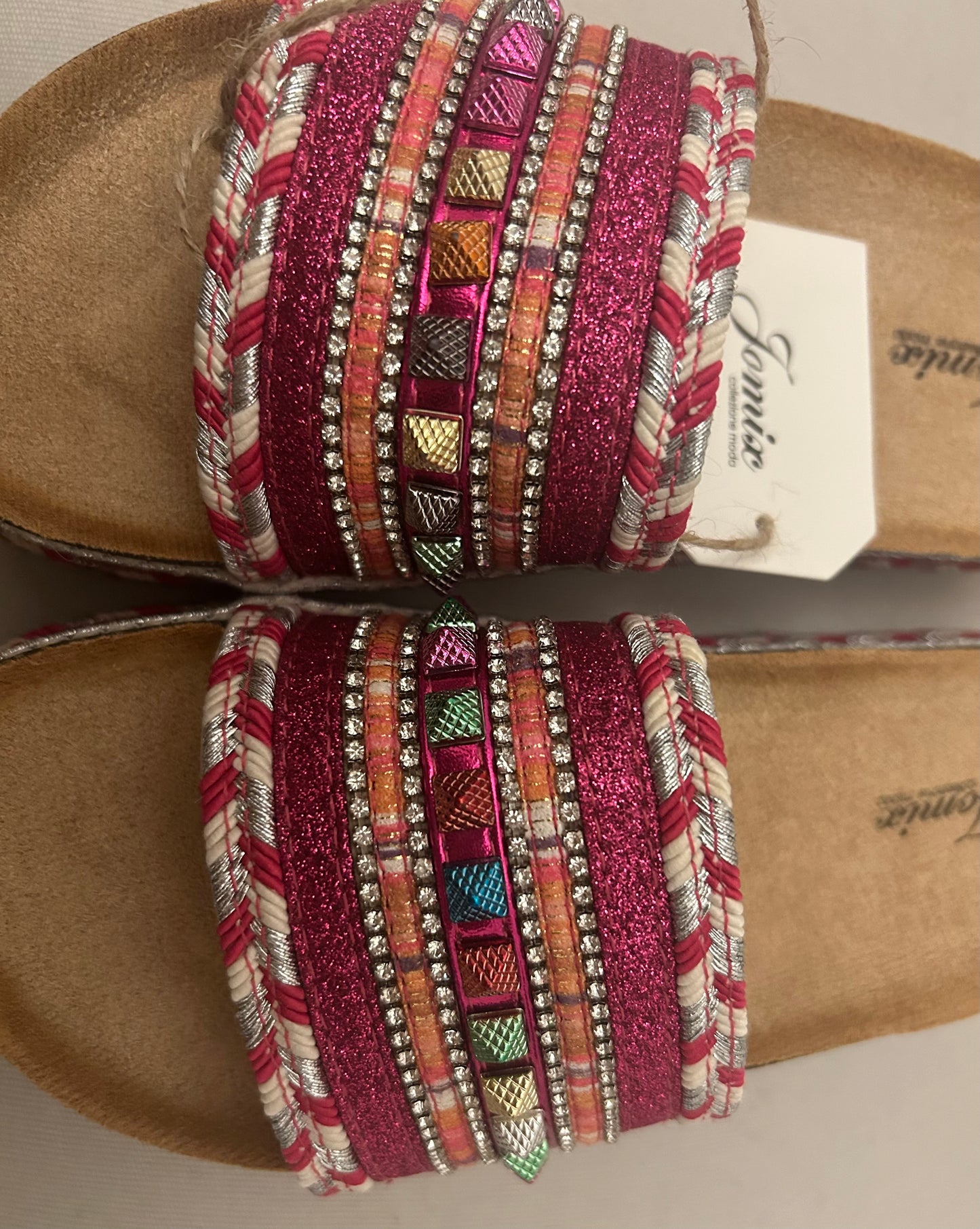 Multi  Coloured Beaded Sandals