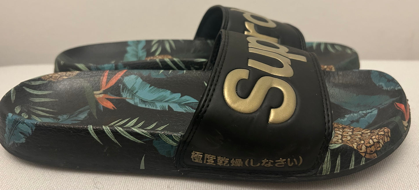 Black, Jungle & Gold Print Sliders