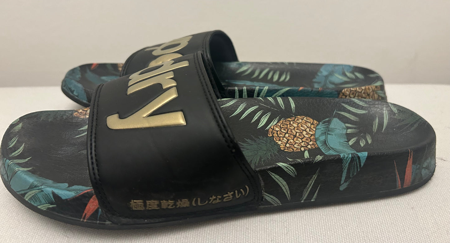 Black, Jungle & Gold Print Sliders