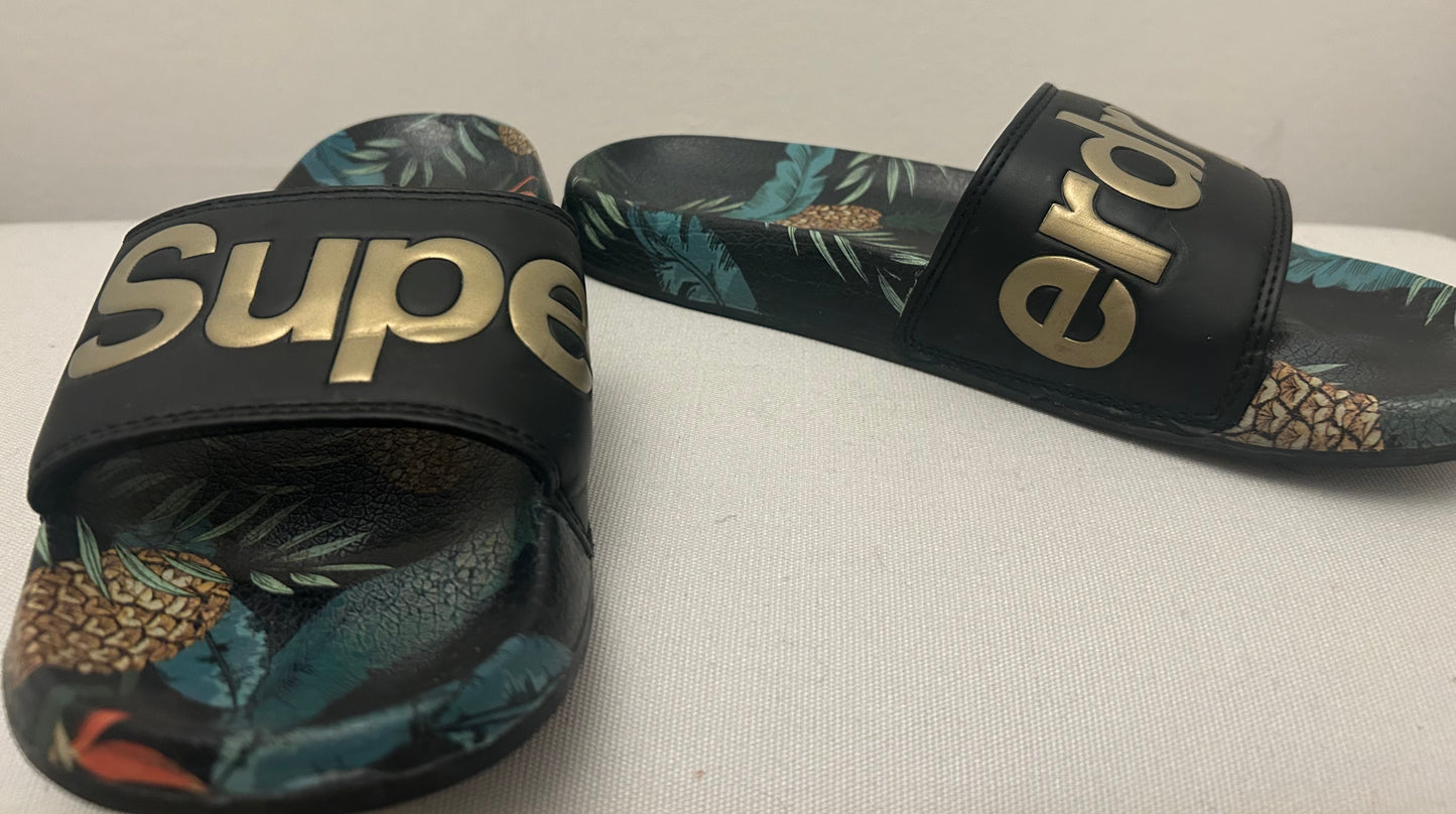 Black, Jungle & Gold Print Sliders