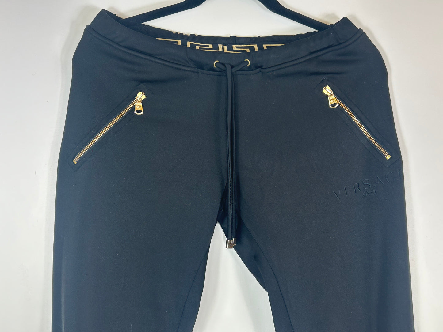 Black VERSACE Jogger Style Trousers