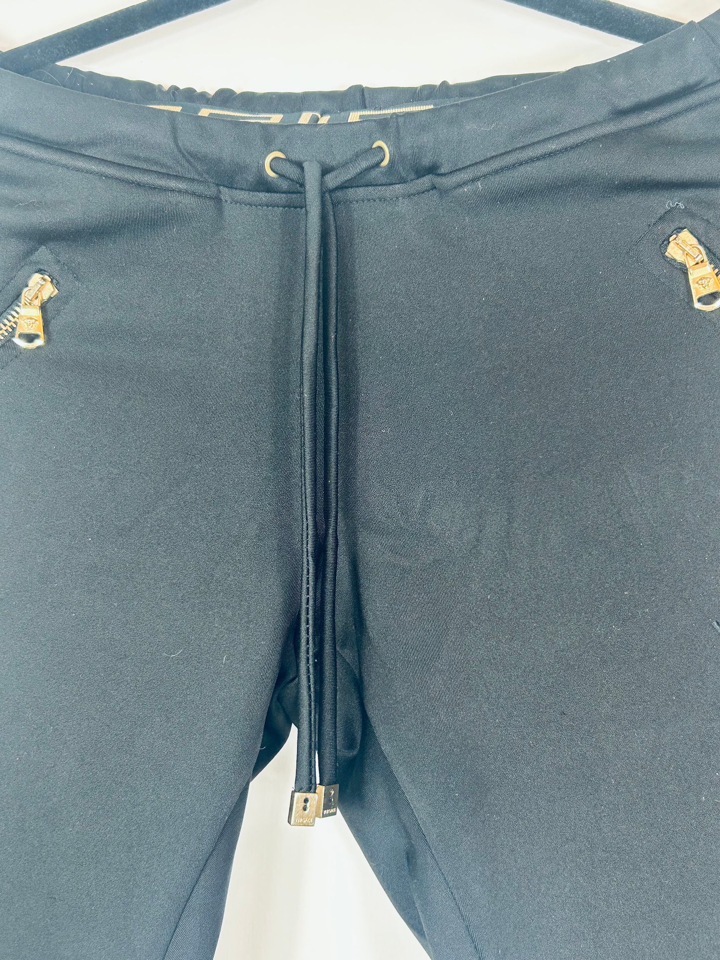 Black VERSACE Jogger Style Trousers