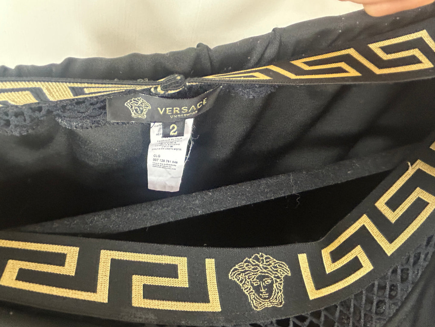 Black VERSACE Jogger Style Trousers