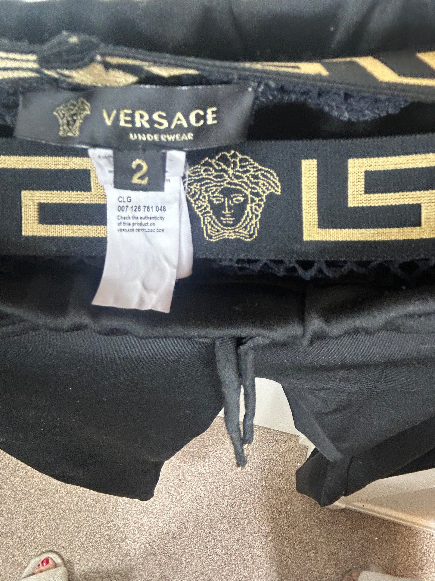 Black VERSACE Jogger Style Trousers