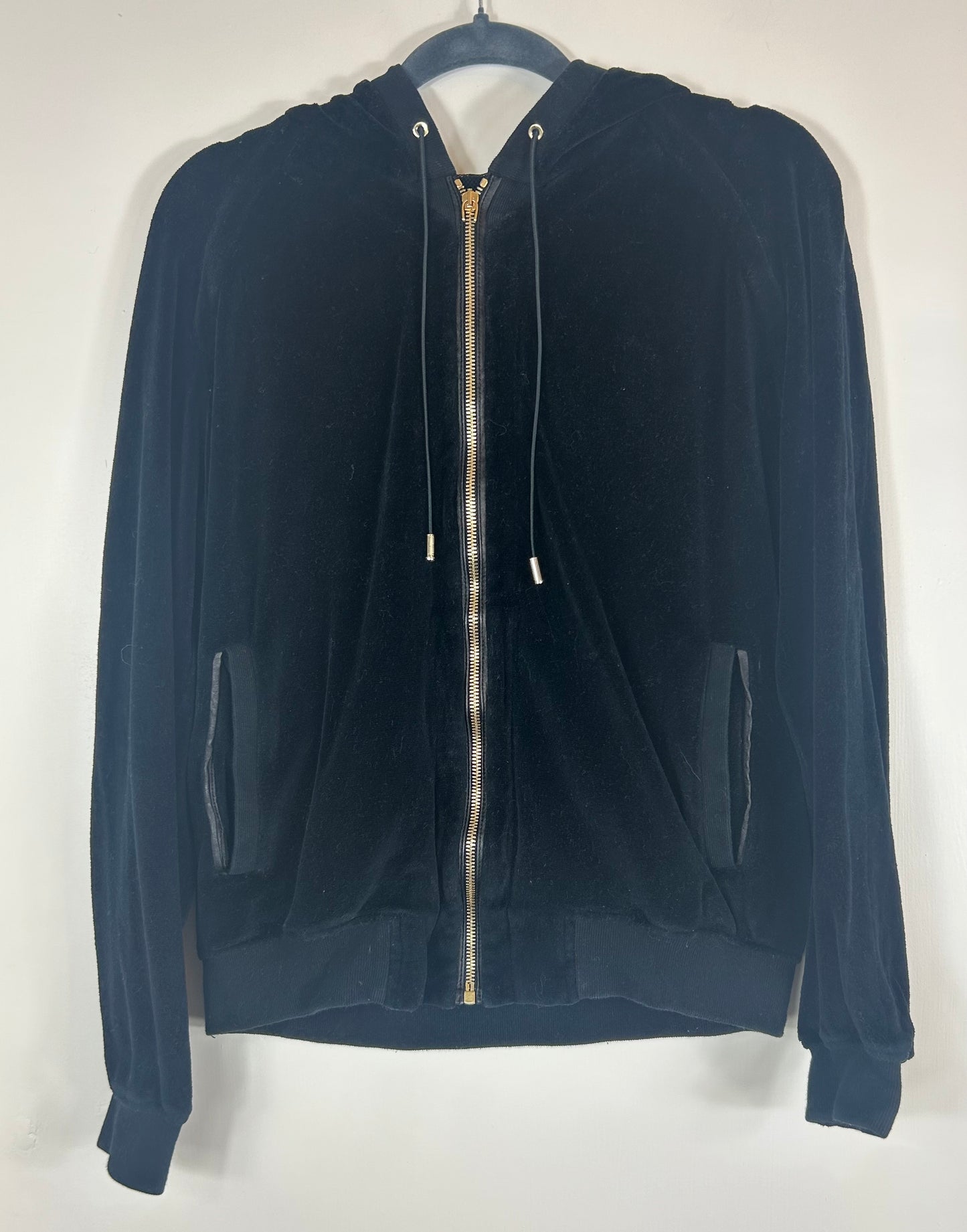 Black VERSACE Velour Hoodie