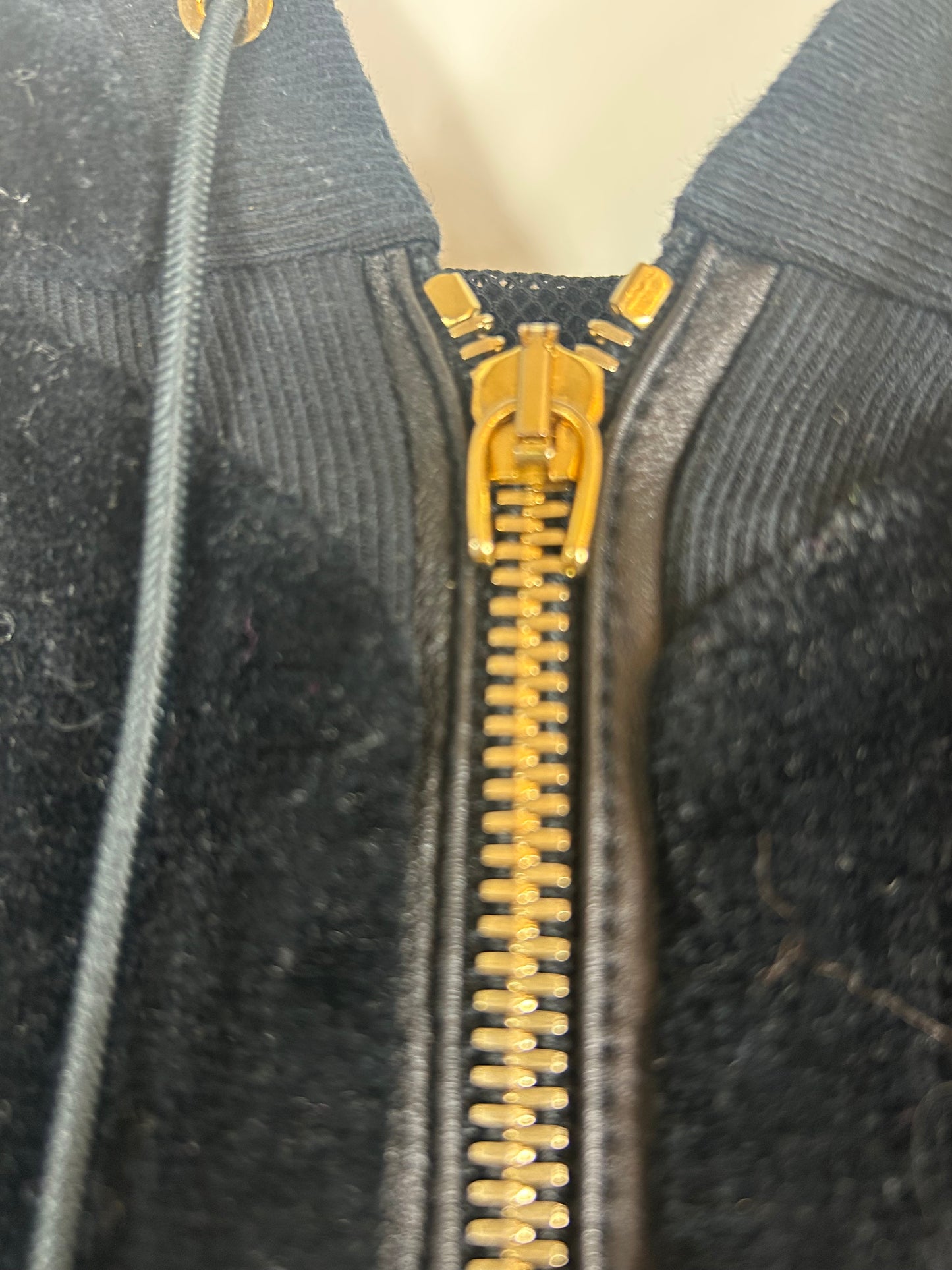 Black VERSACE Velour Hoodie