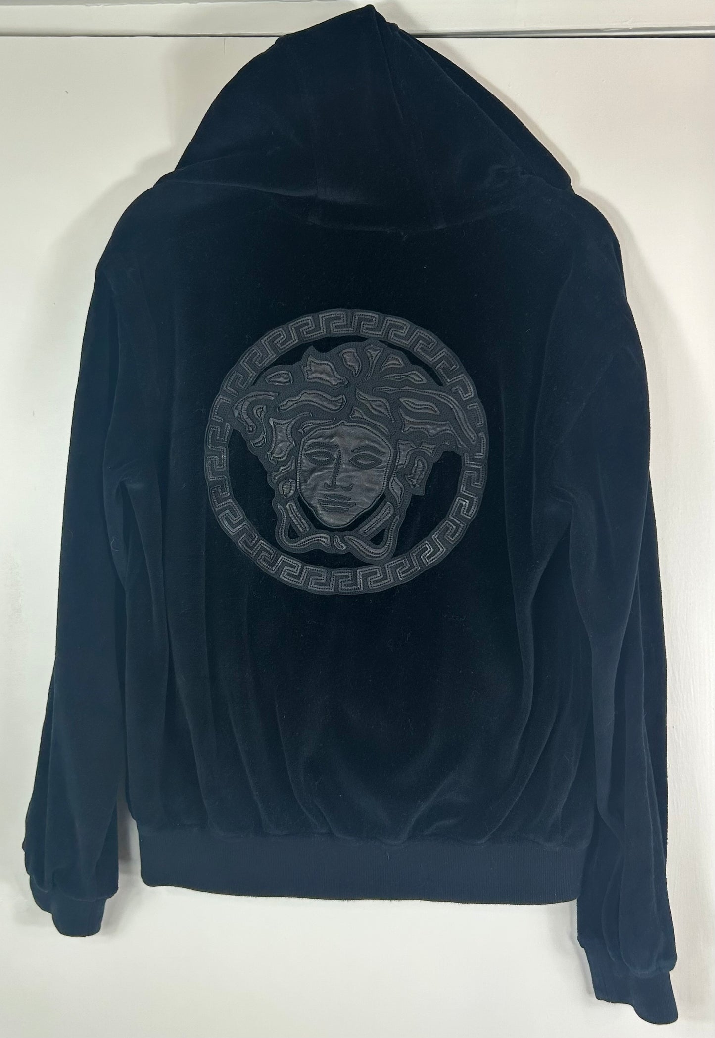 Black VERSACE Velour Hoodie