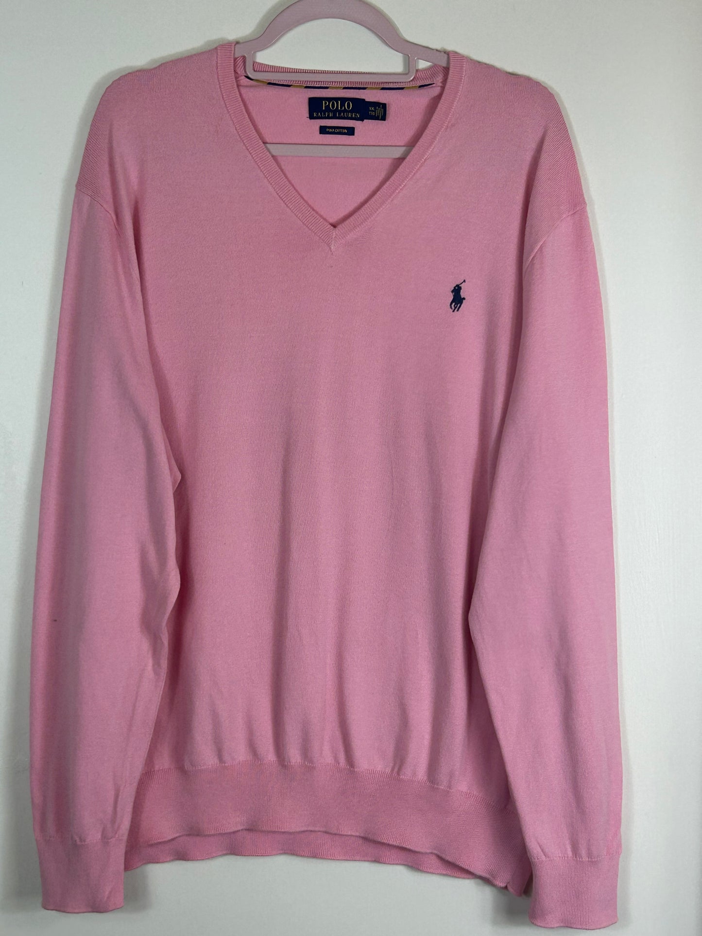 Pink V Neck Polo Ralph Lauren Men’s Sweater