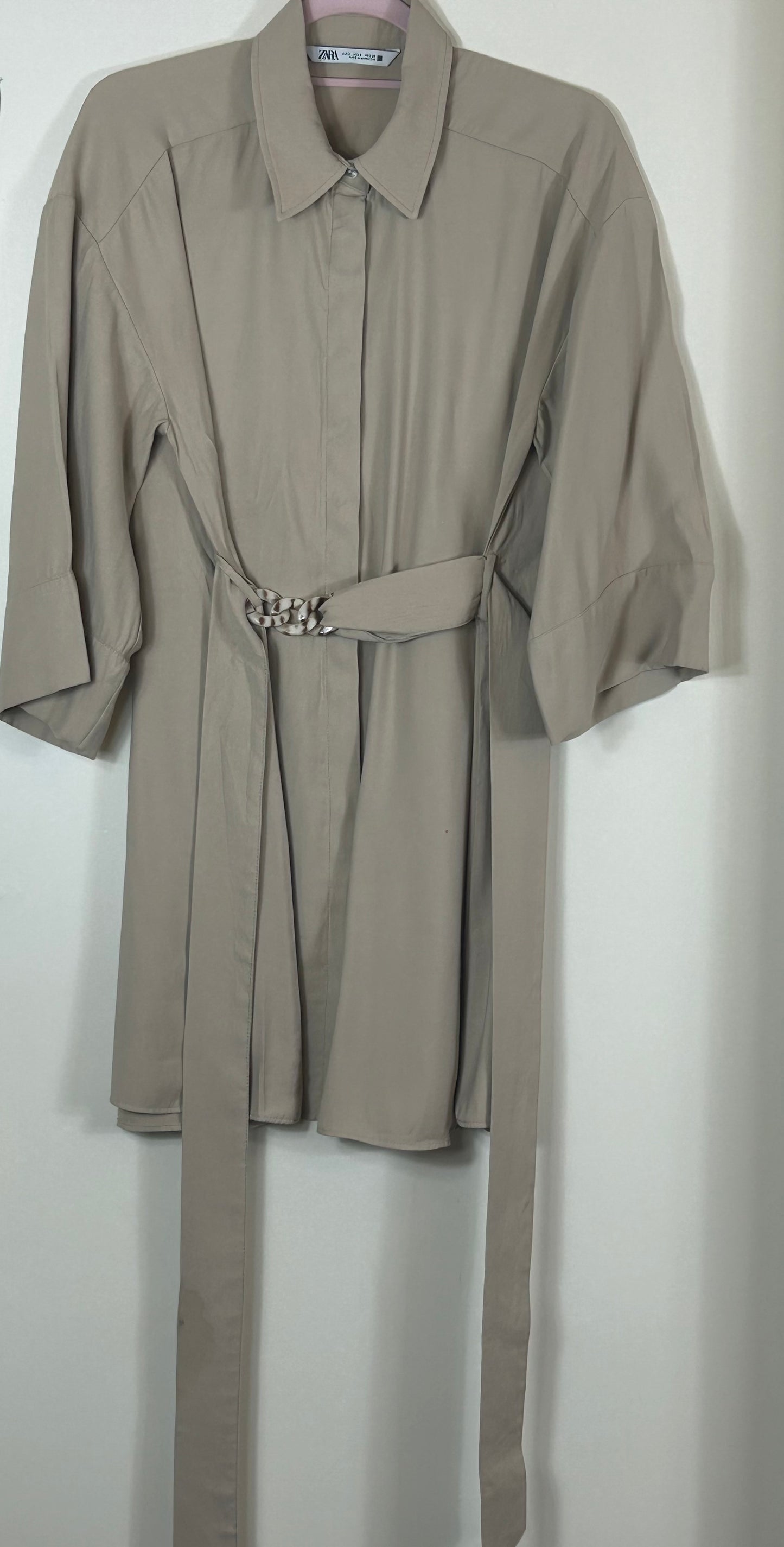Beige ZARA Shirt Dress