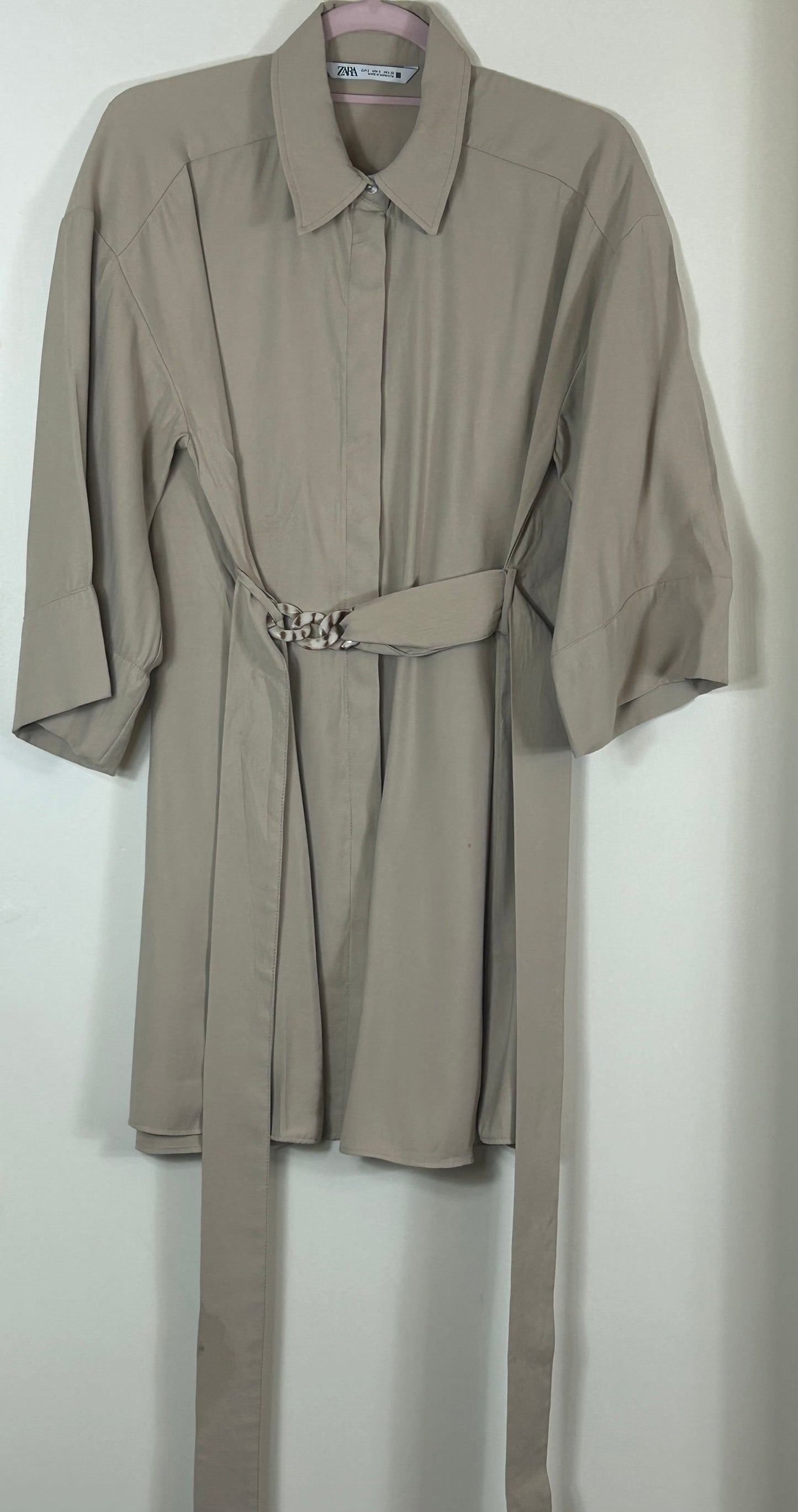 Beige ZARA Shirt Dress