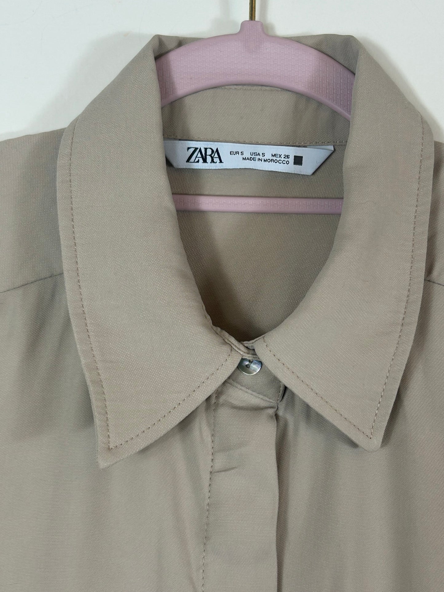 Beige ZARA Shirt Dress
