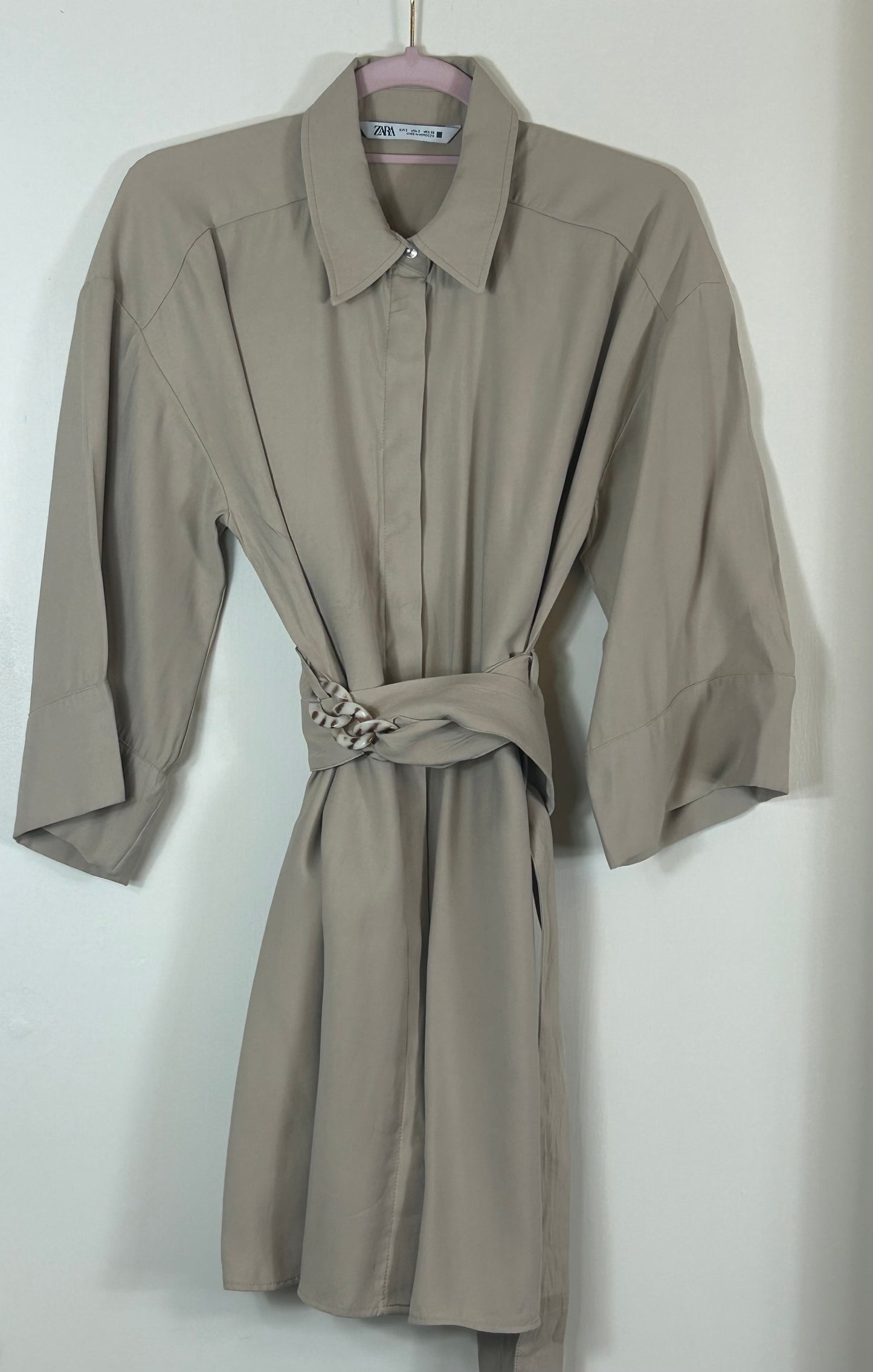 Beige ZARA Shirt Dress