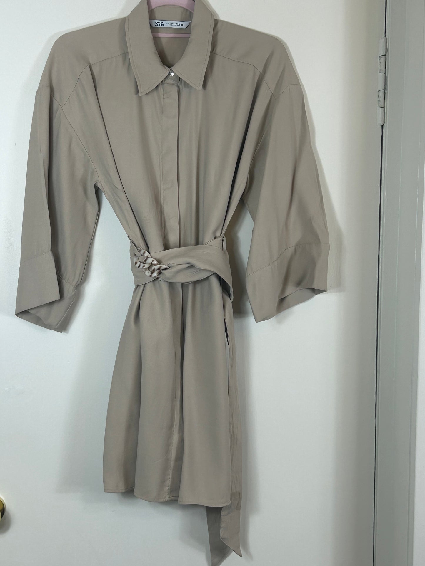 Beige ZARA Shirt Dress