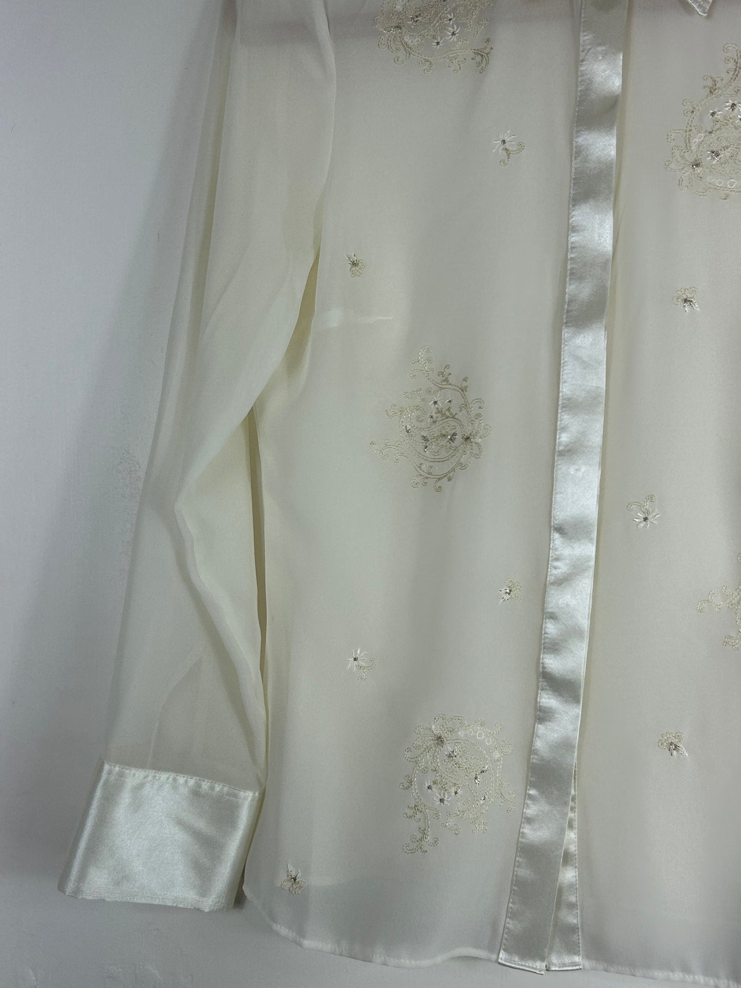 Cream M&S Sheer Blouse
