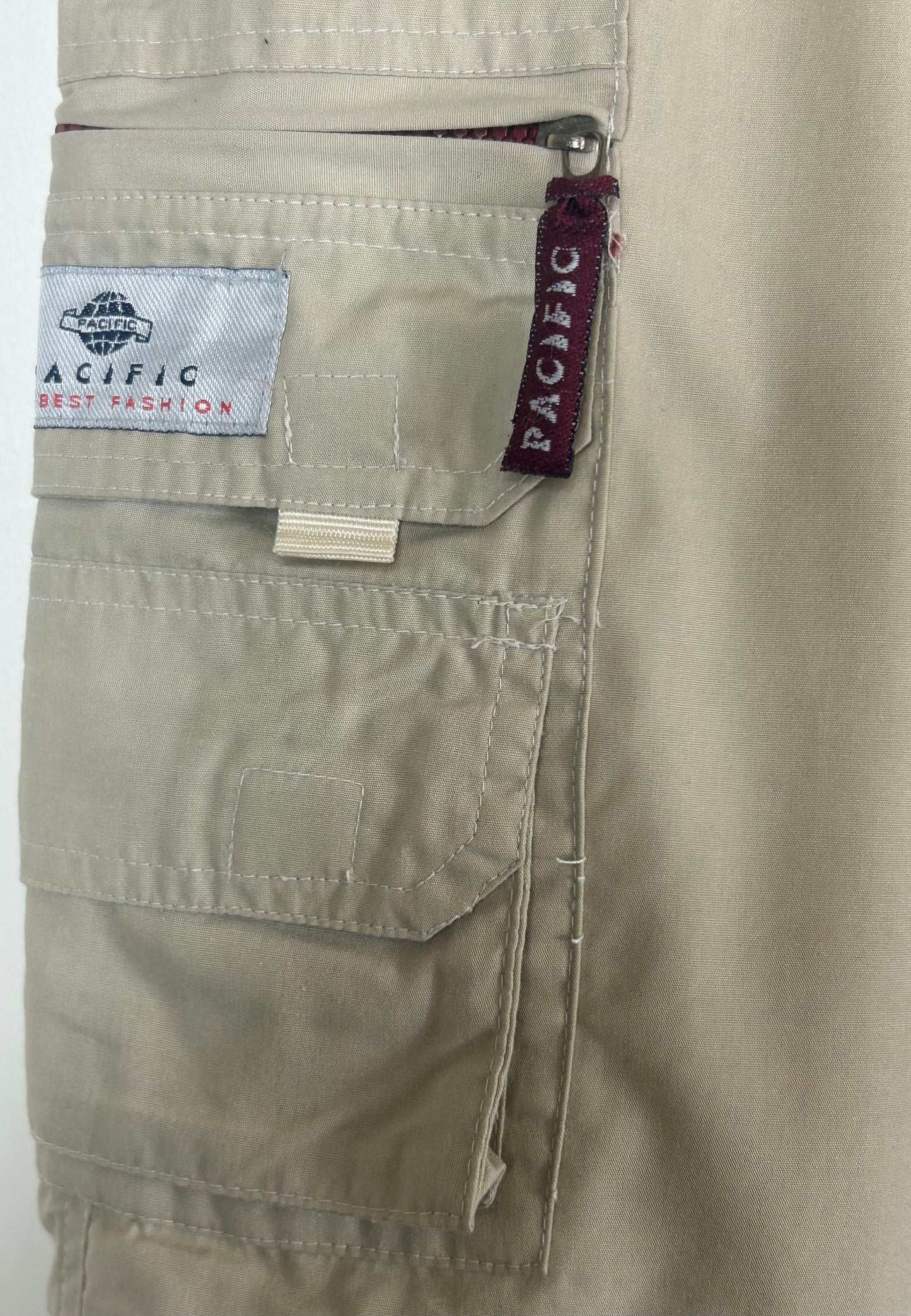 Beige 3/4 Length Cargo Pants