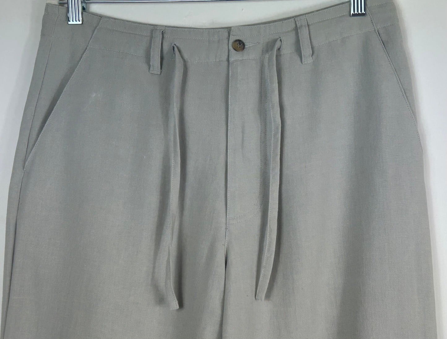 Beige Gents Rohan Linen Blend Trousers