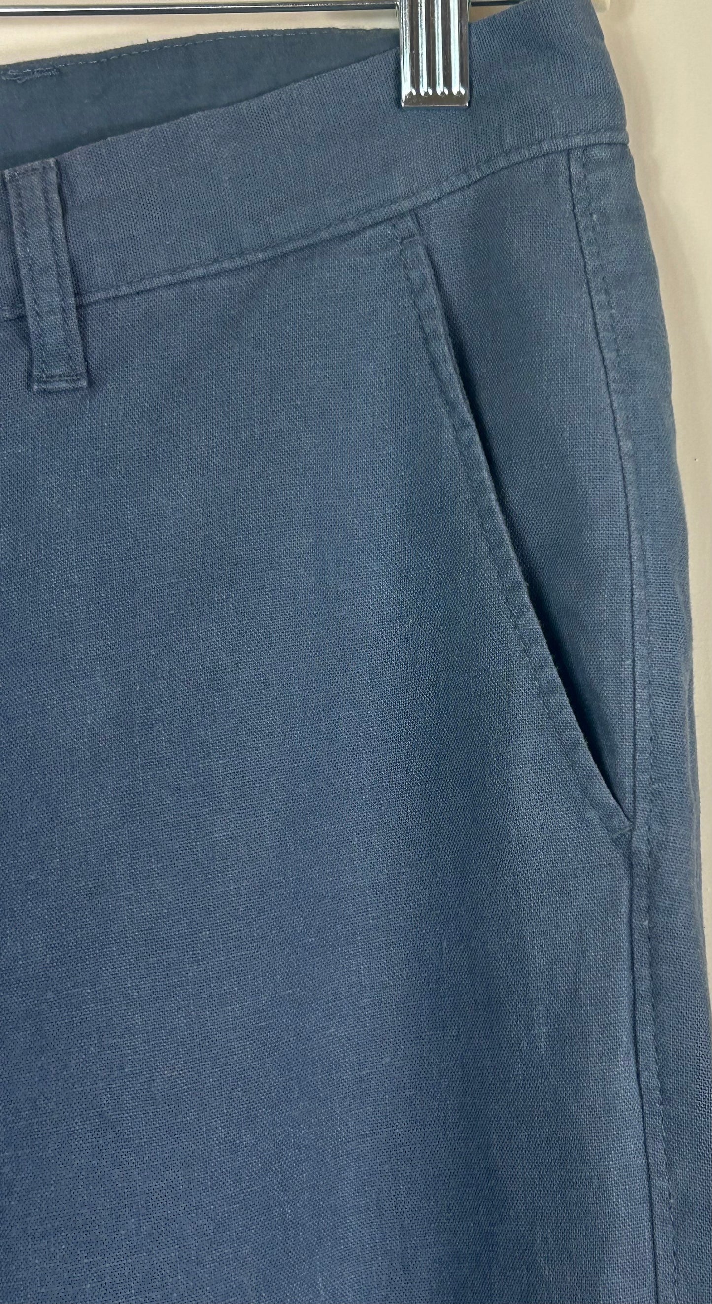 Pale Blue Gents M&S Light Weight Linen Blend Trousers