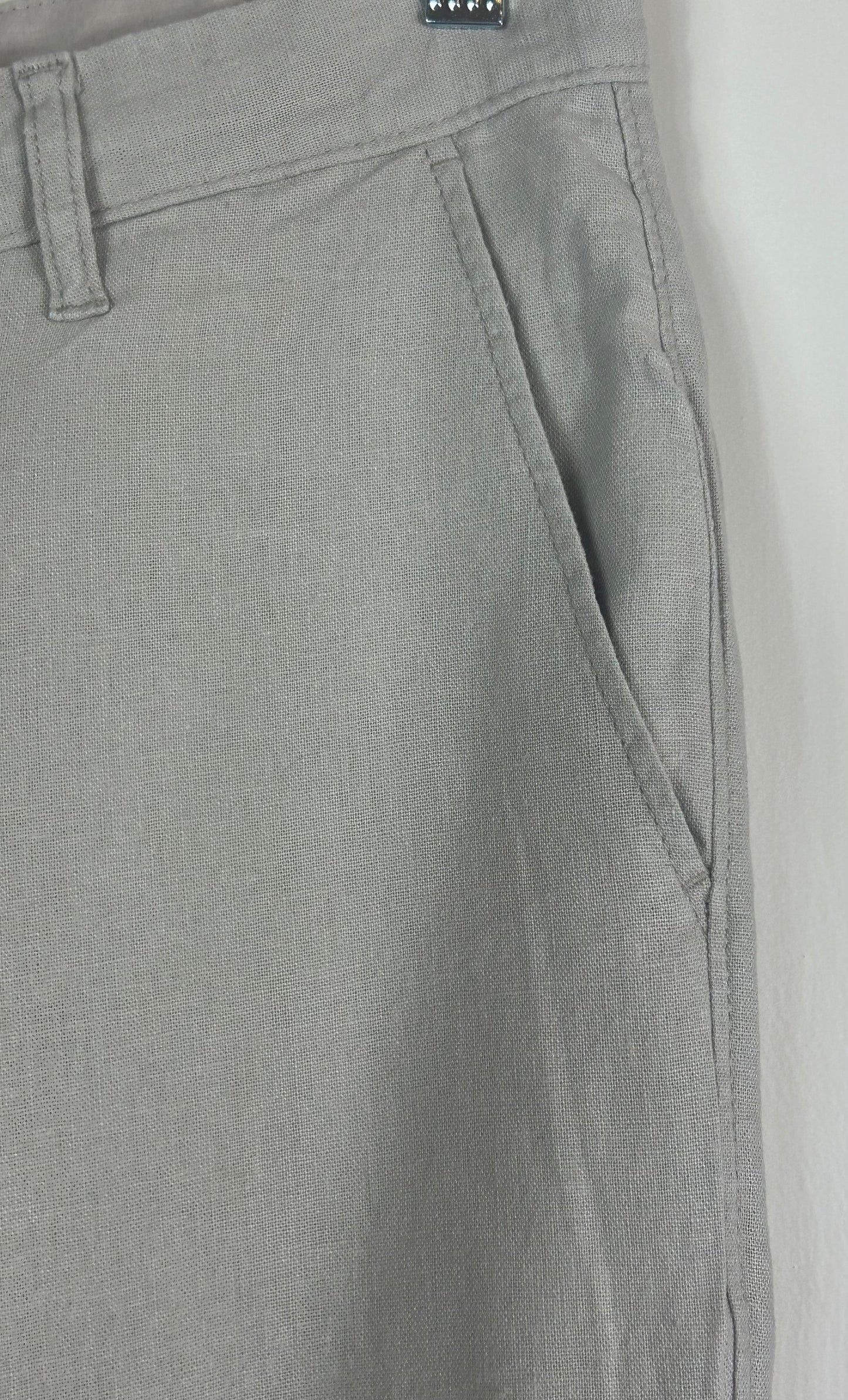 Beige M&S Gents Light Weight Linen Blend Trousers