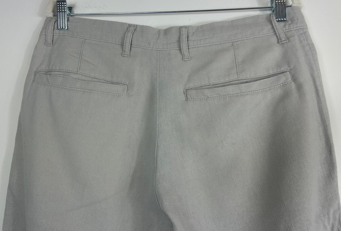 Beige M&S Gents Light Weight Linen Blend Trousers