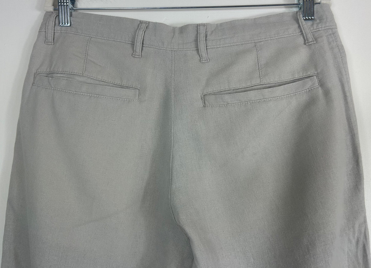 Beige M&S Gents Light Weight Linen Blend Trousers