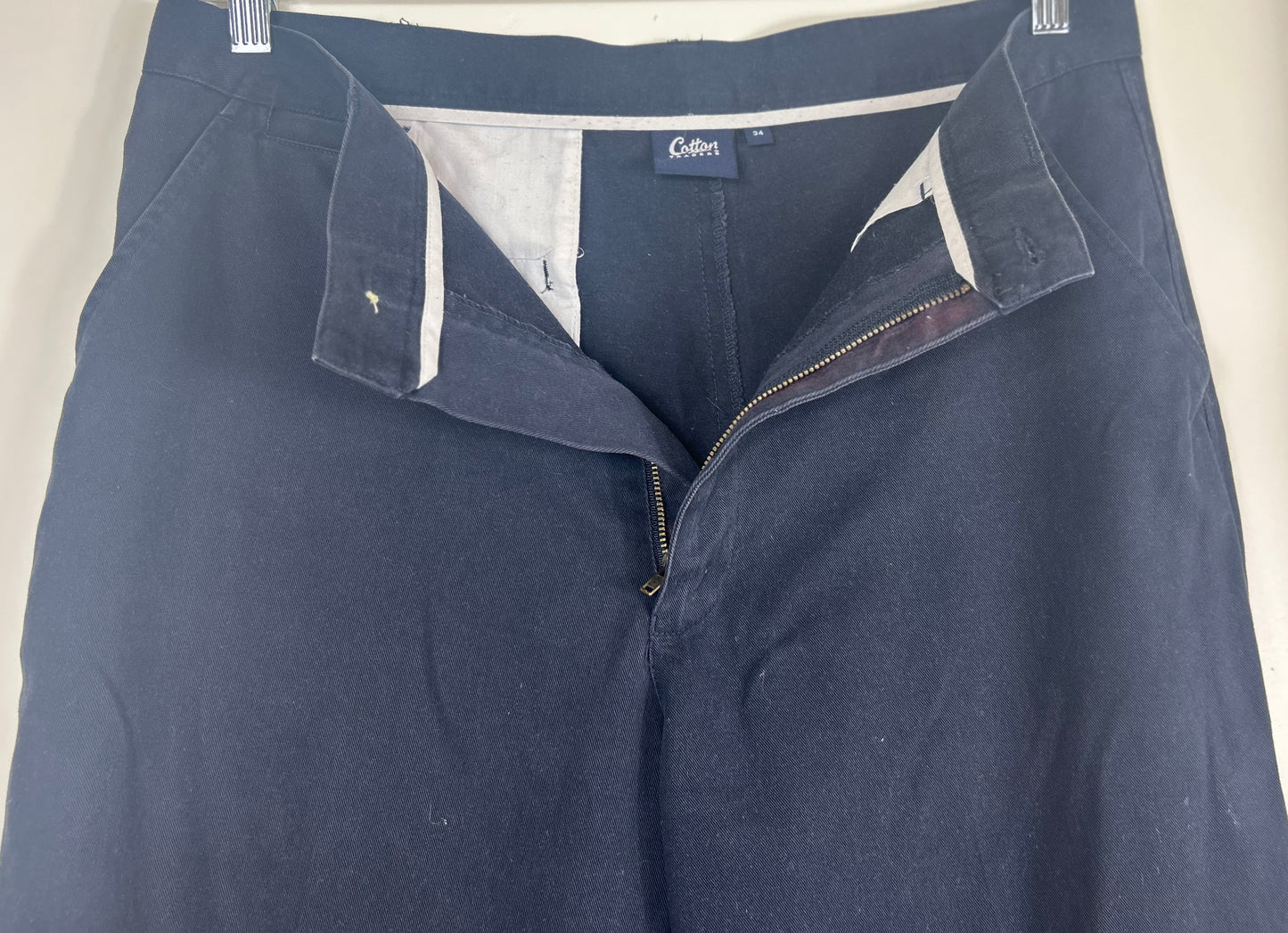 Navy  Gents Chino Style Cotton Traders Trousers