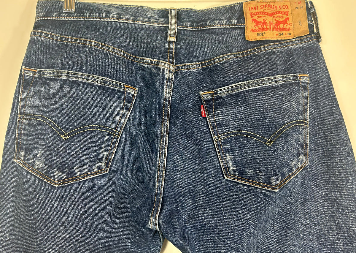 Denim (Dark) Levi 501 Gents Jeans