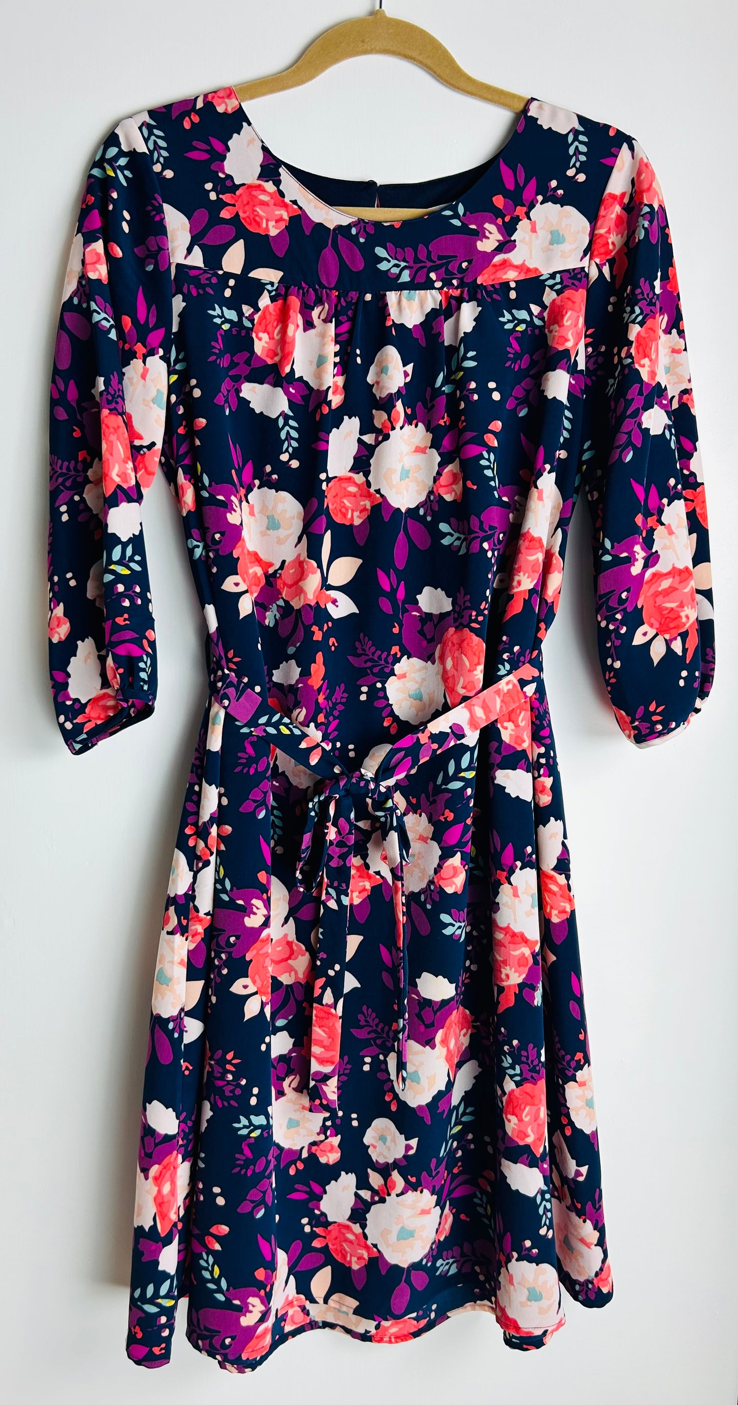 Navy Floral Dress