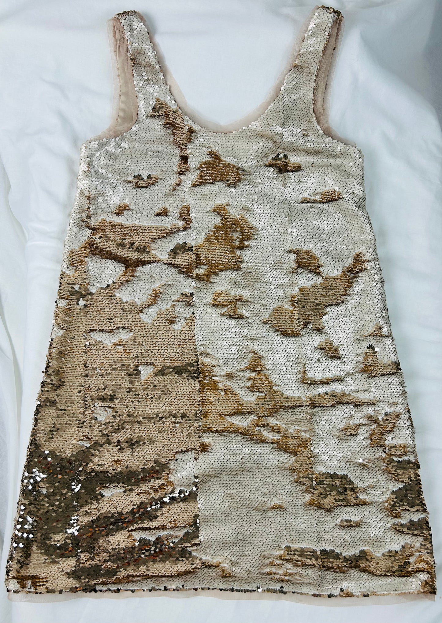 Gold Sleeveless Sequince Dress