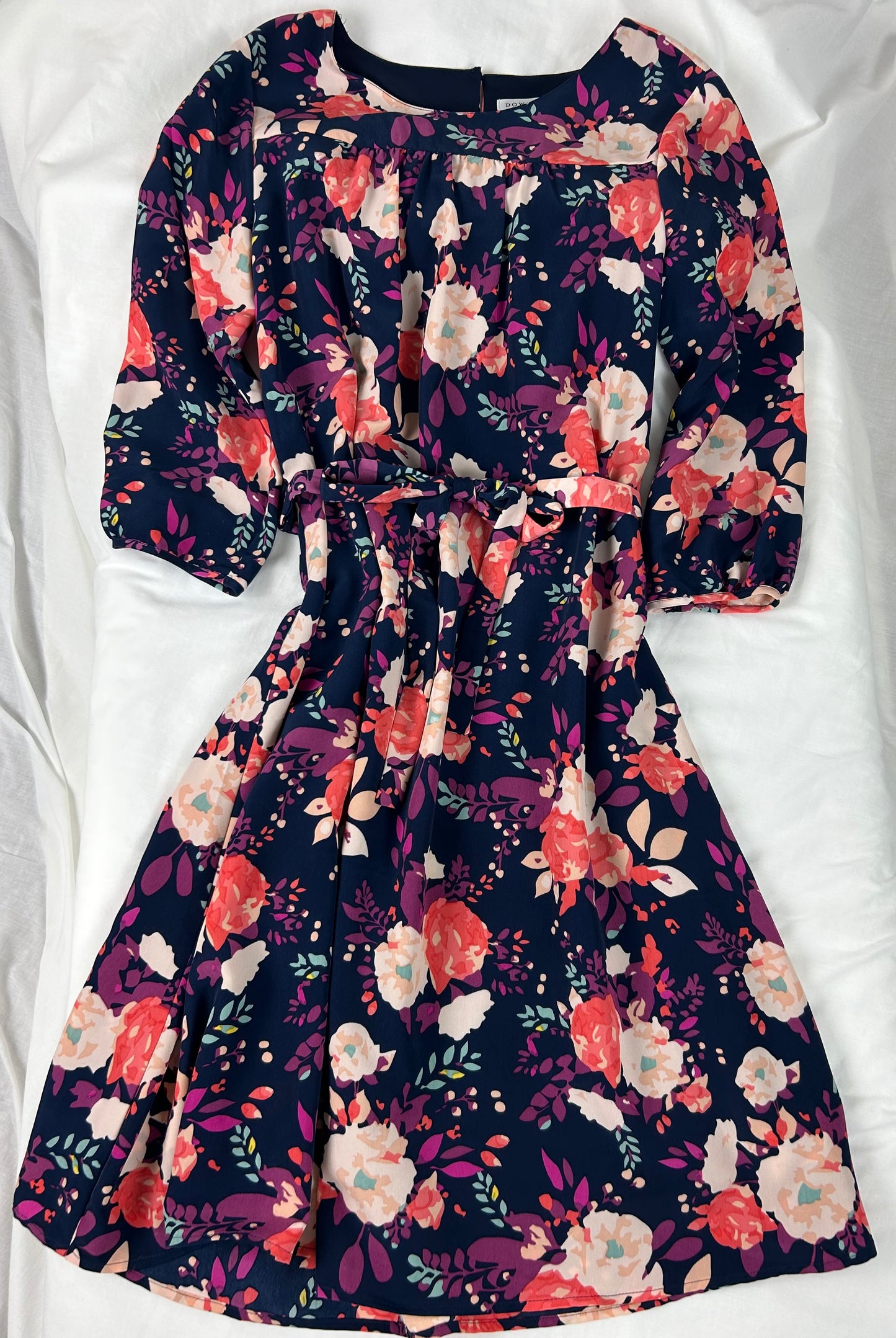 Navy Floral Dress