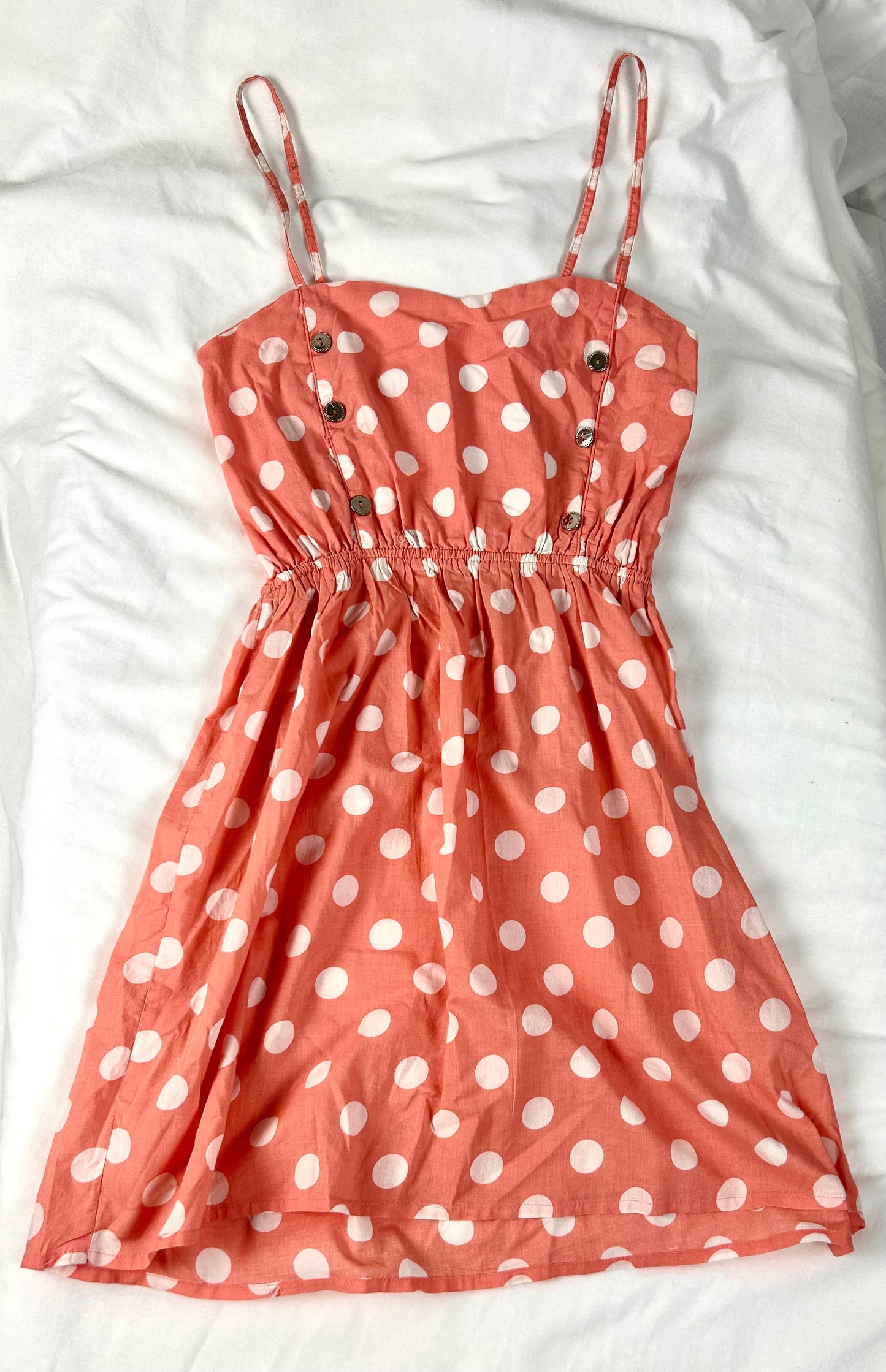 Peach Short Summer Atmosphere Dress