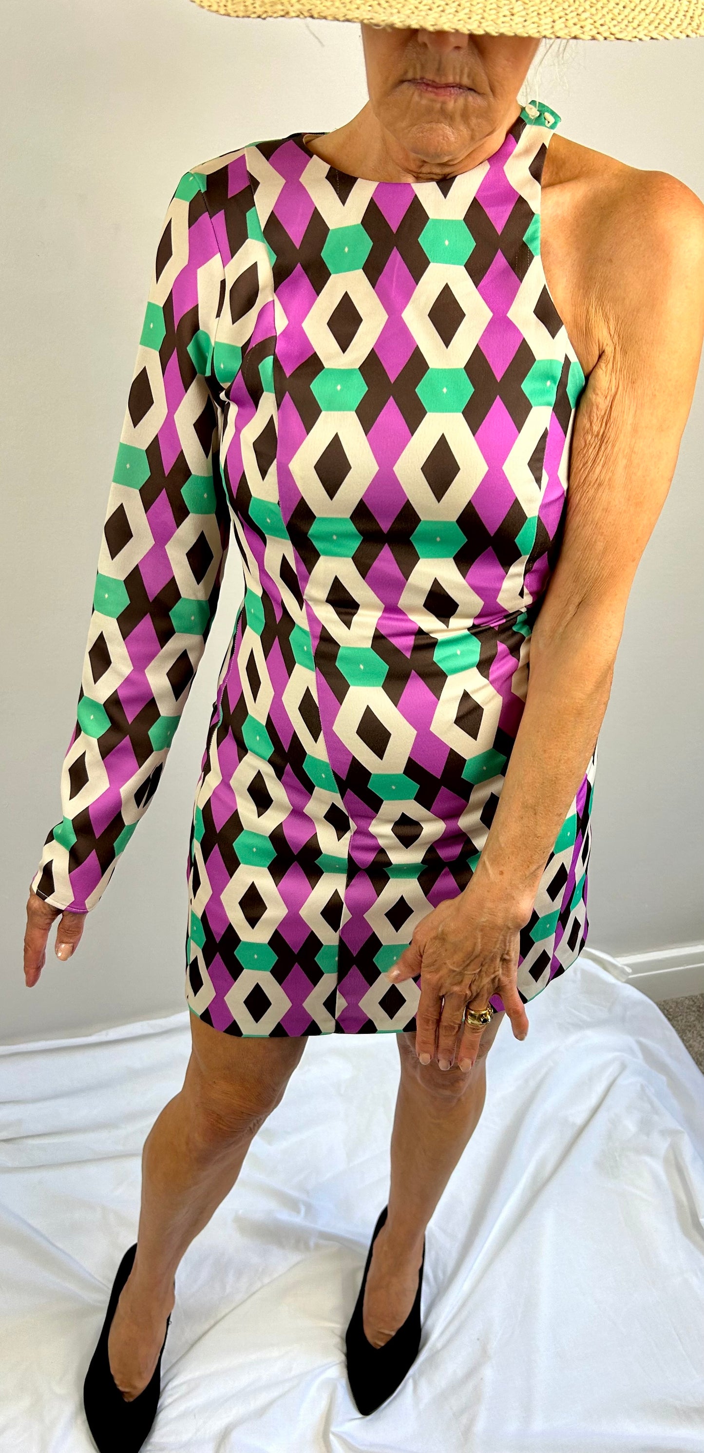 Multi Colour Asymmetrical Zara Dress