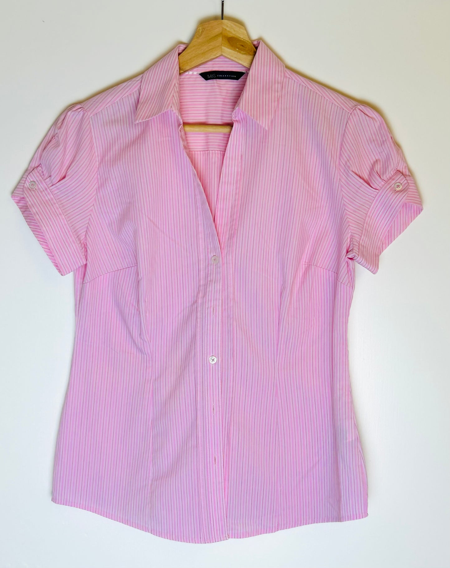 Pink Short Sleeve Blouse