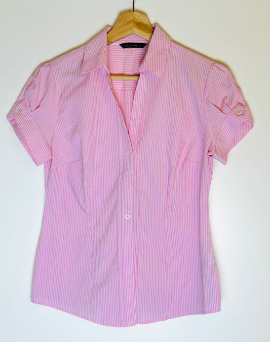 Pink Short Sleeve Blouse