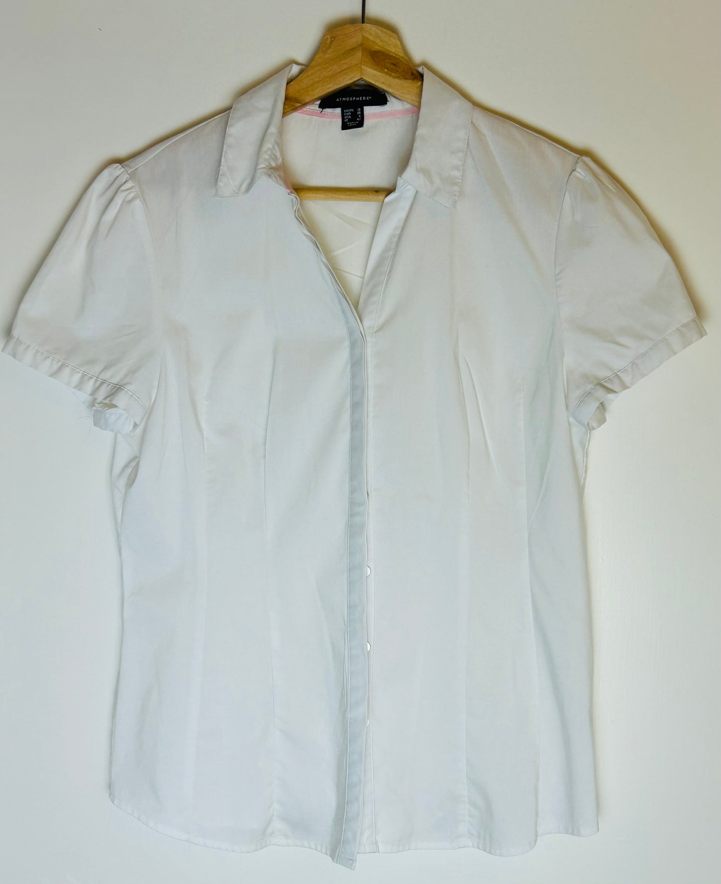 White Short Sleeved  Blouse