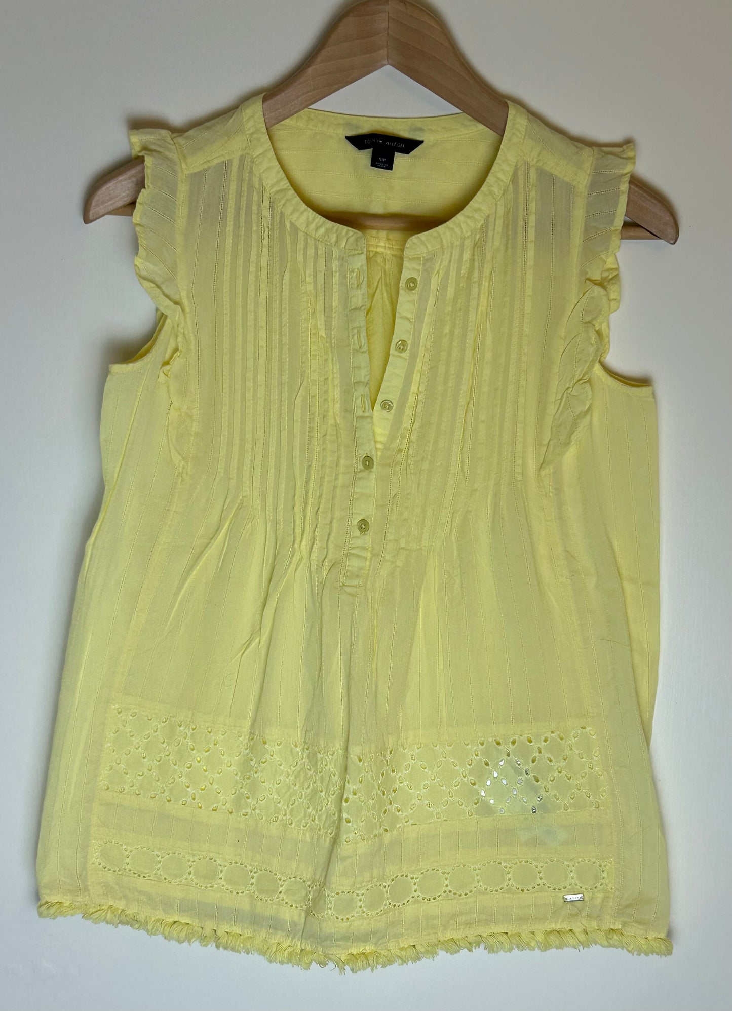 Lemon Sleeveless Tommy Hilfiger Cotton Top