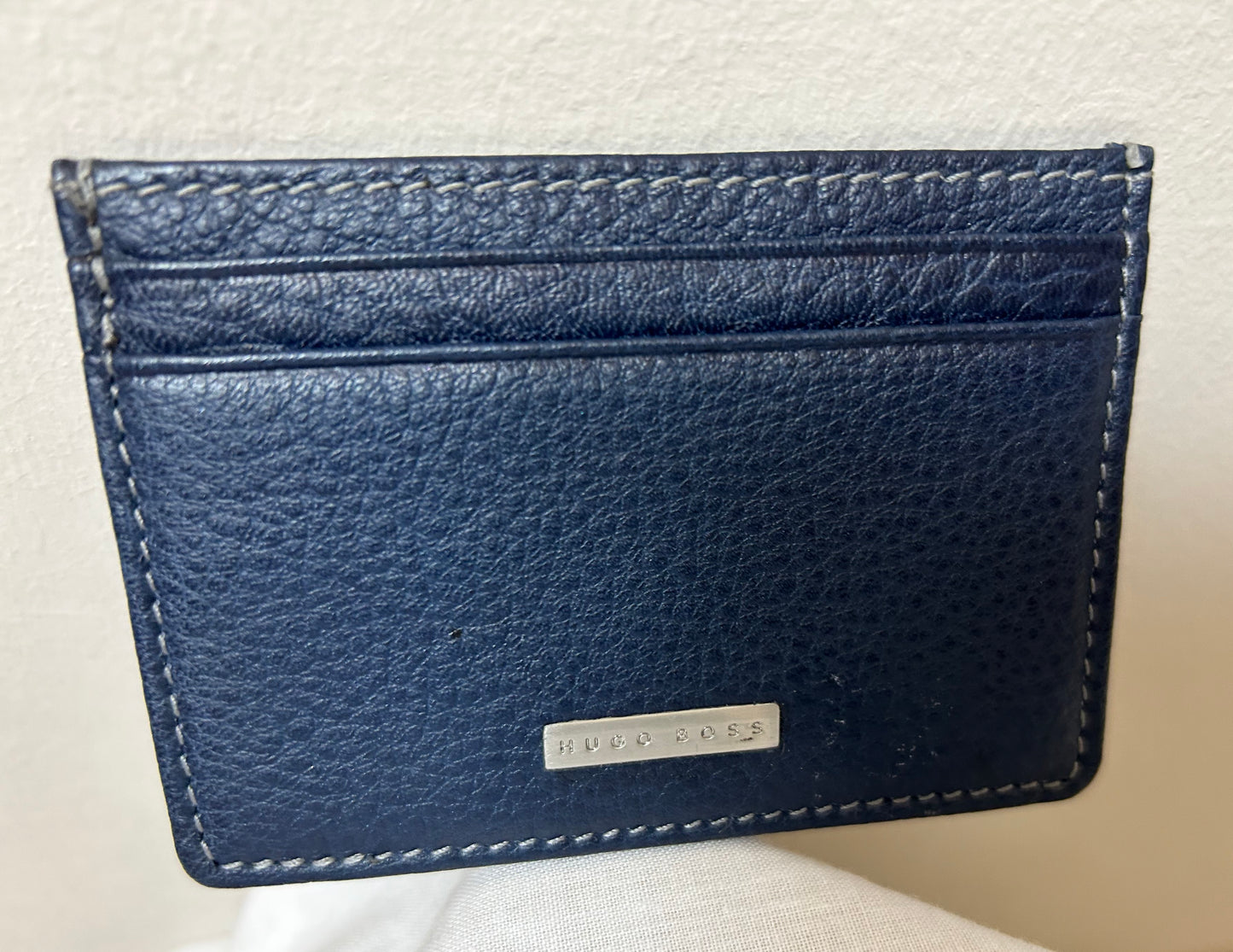Navy Leather Hugo Boss Card Holder