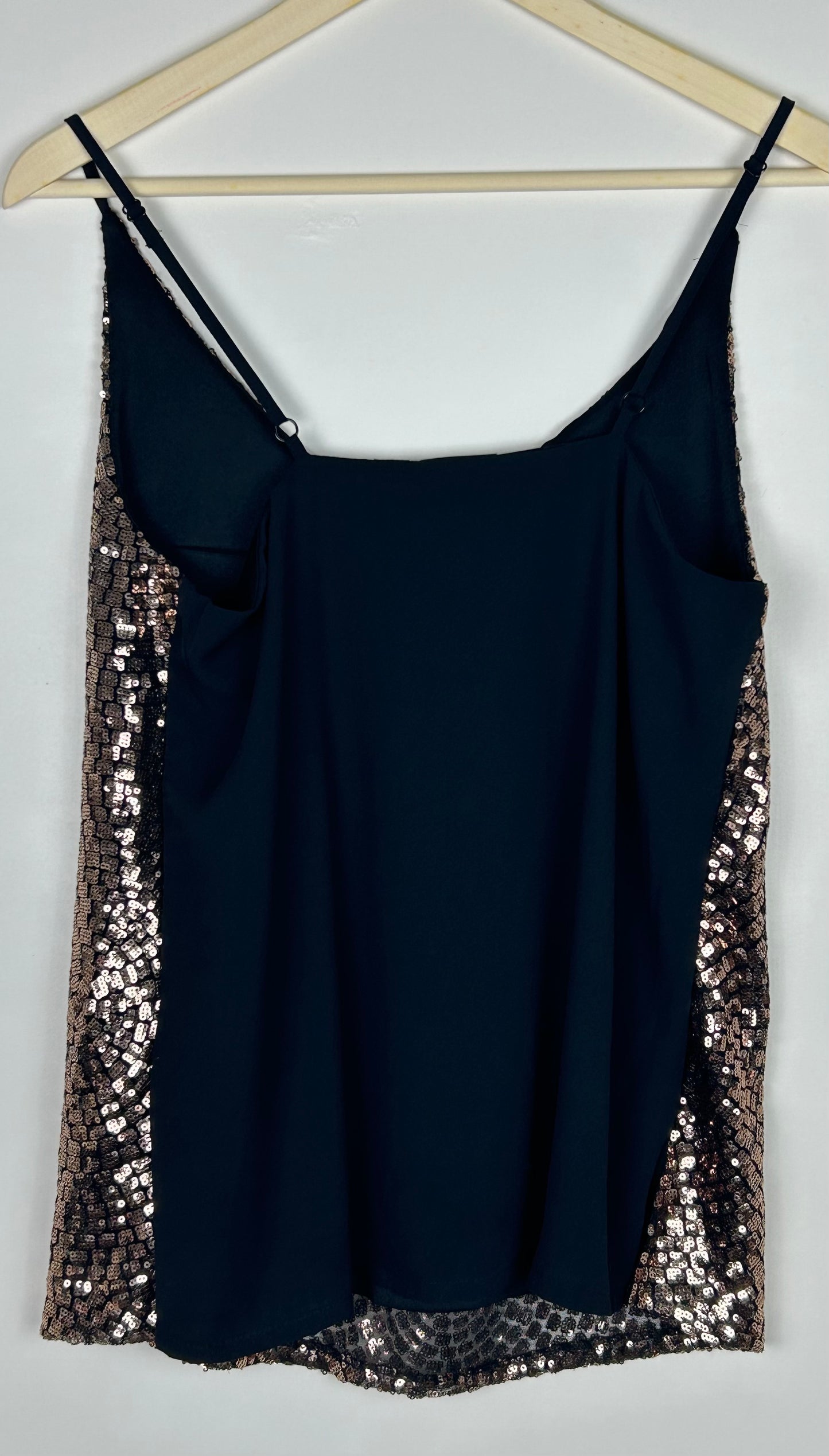 Bronze Sequinned Vest Top