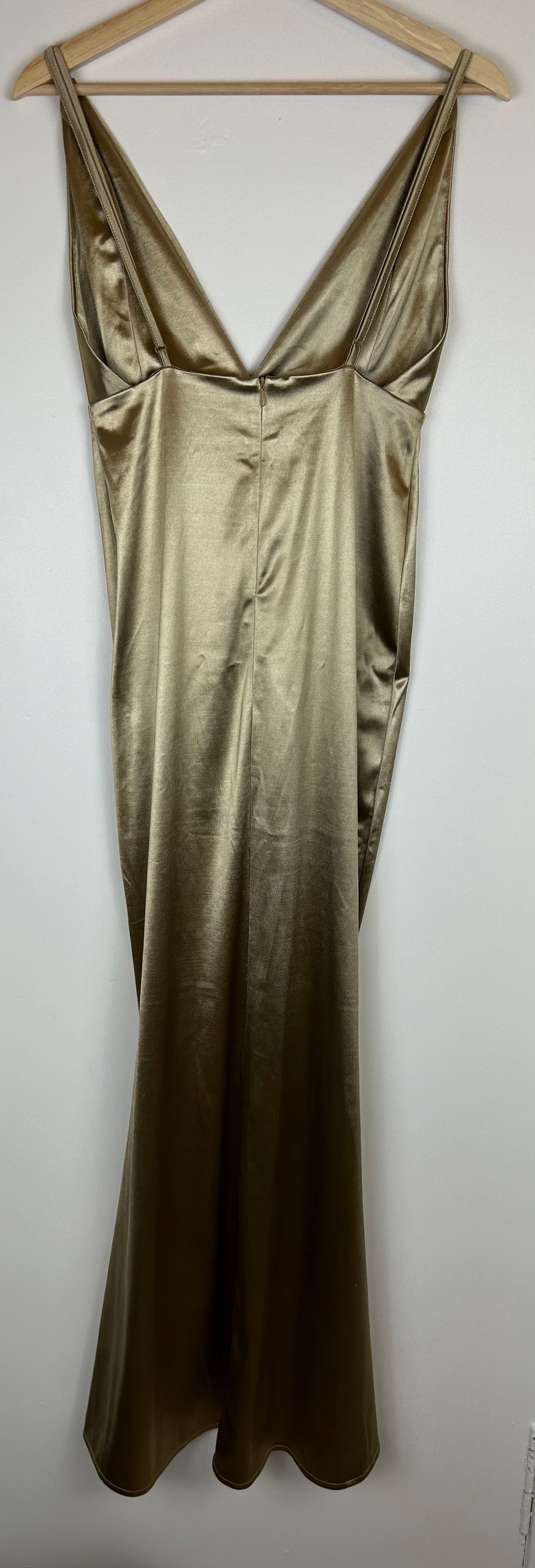 Gold  Boohoo Long Dress