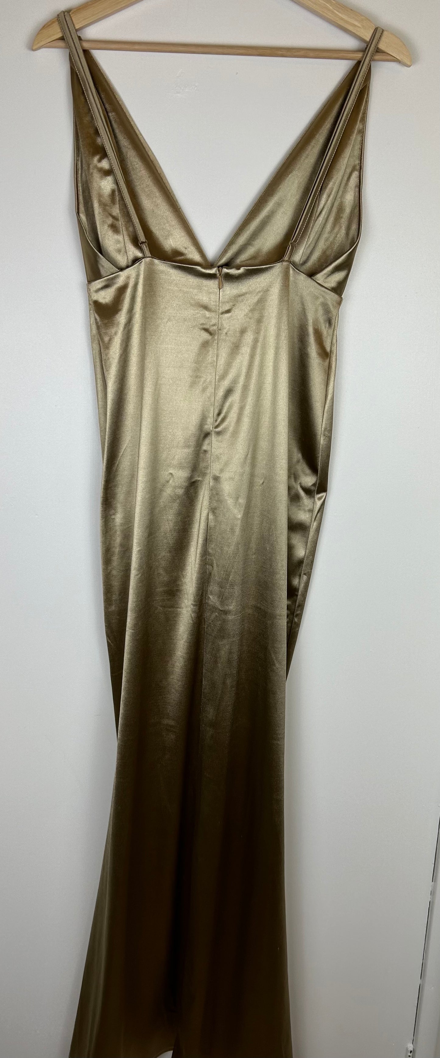 Gold  Boohoo Long Dress