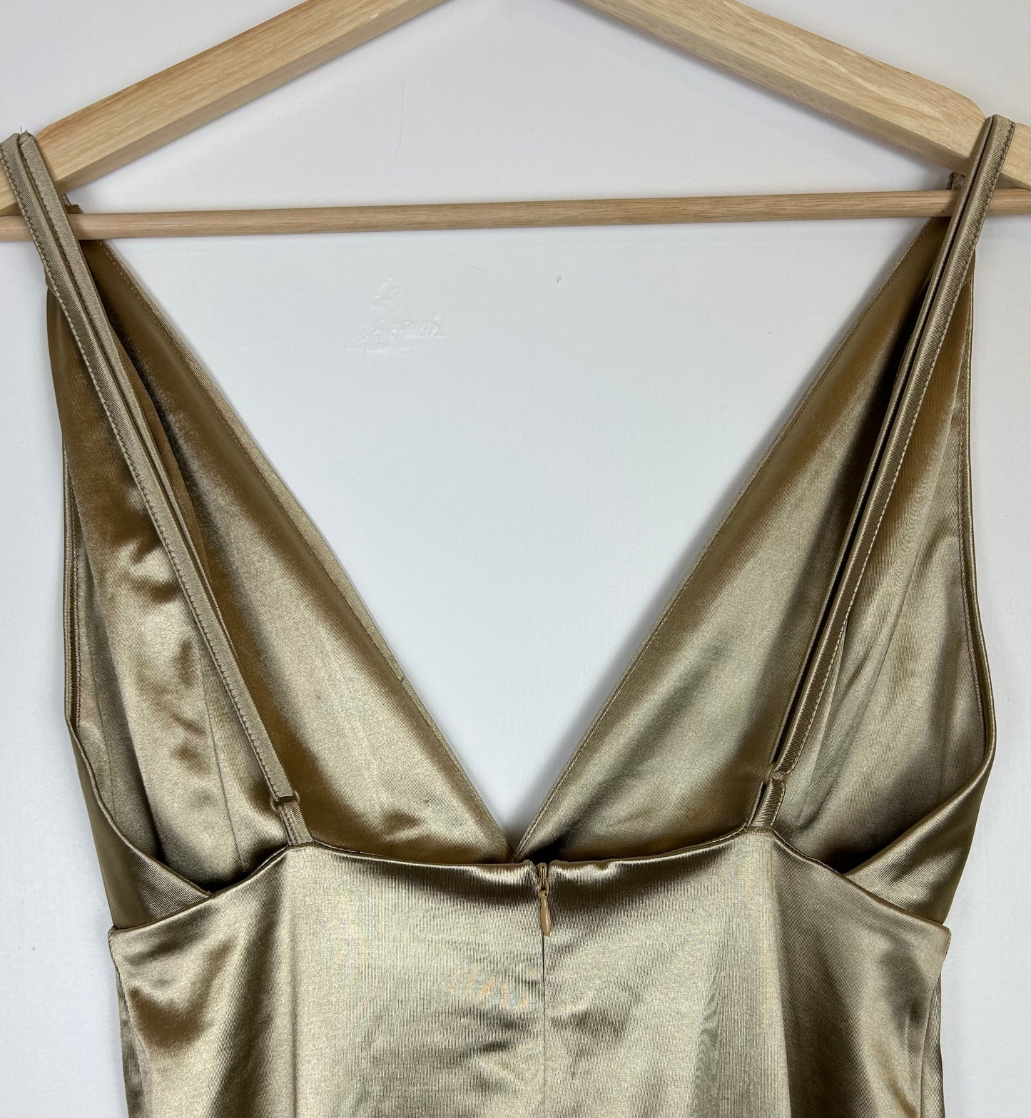 Gold  Boohoo Long Dress