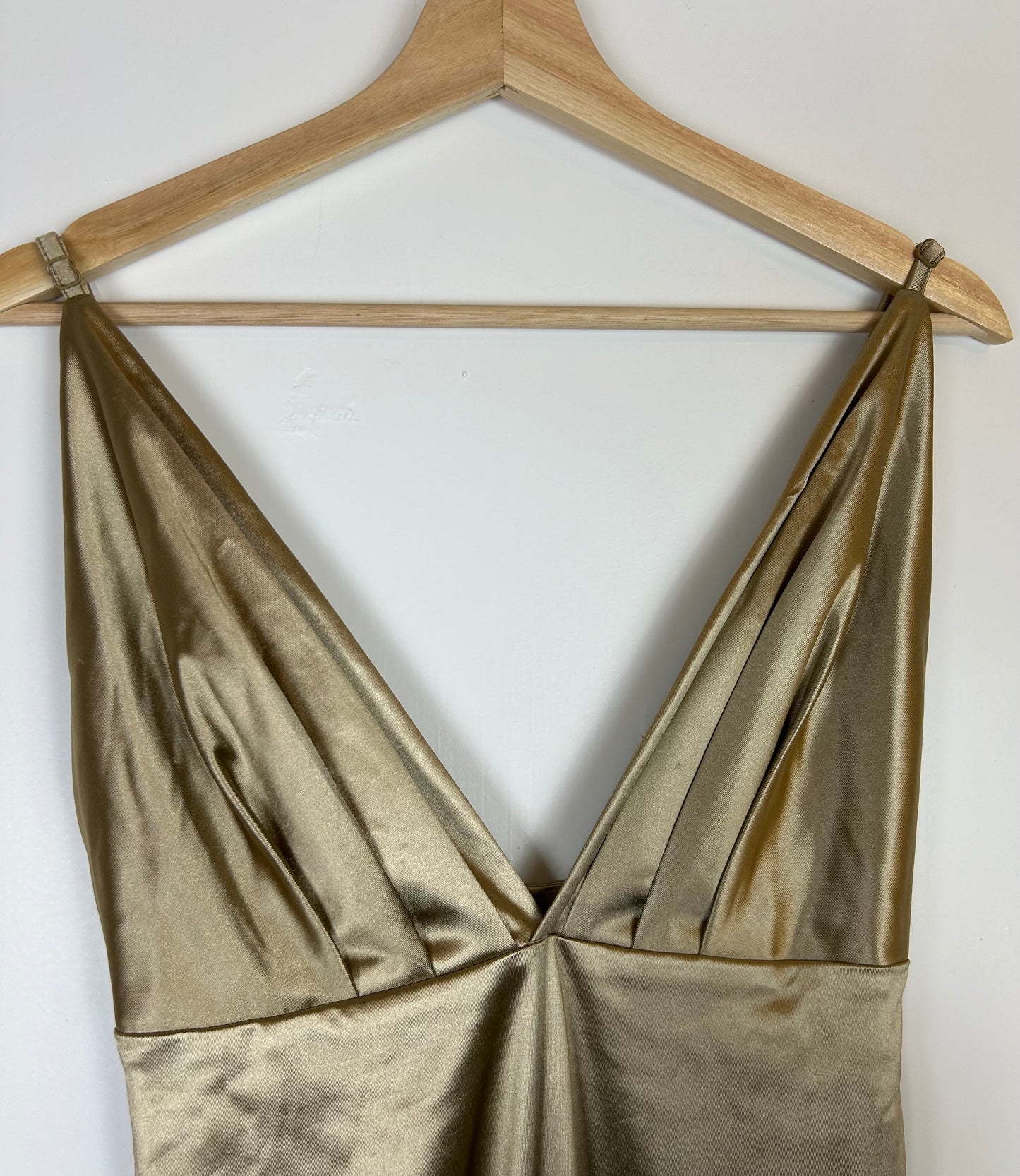 Gold  Boohoo Long Dress