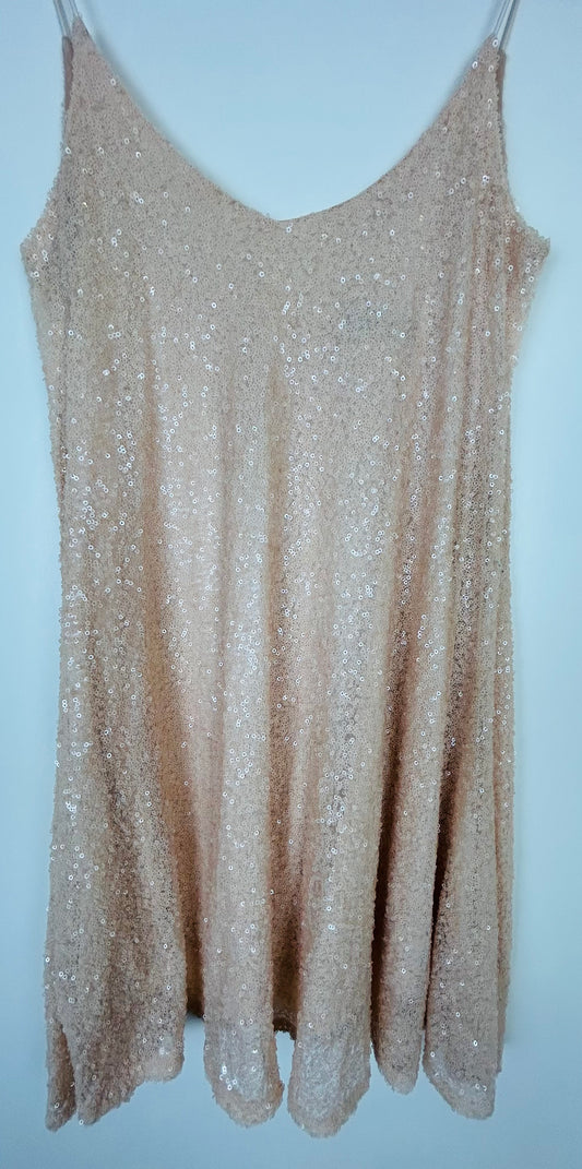 Pink Misguided Sparkly Dress