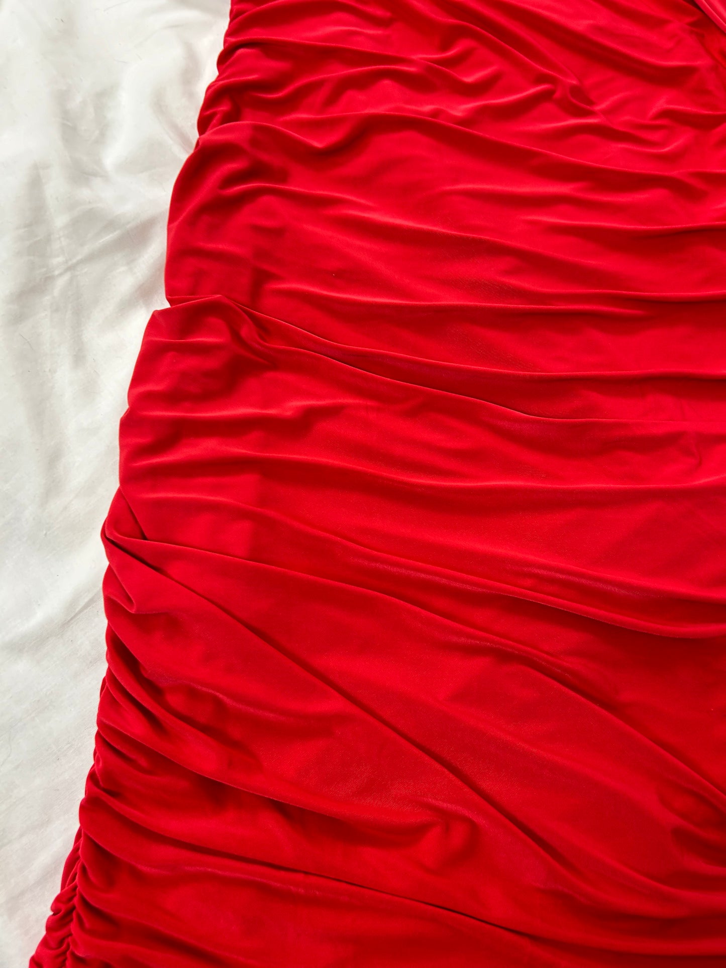 Red Asymmetrical Femme Luxe Dress