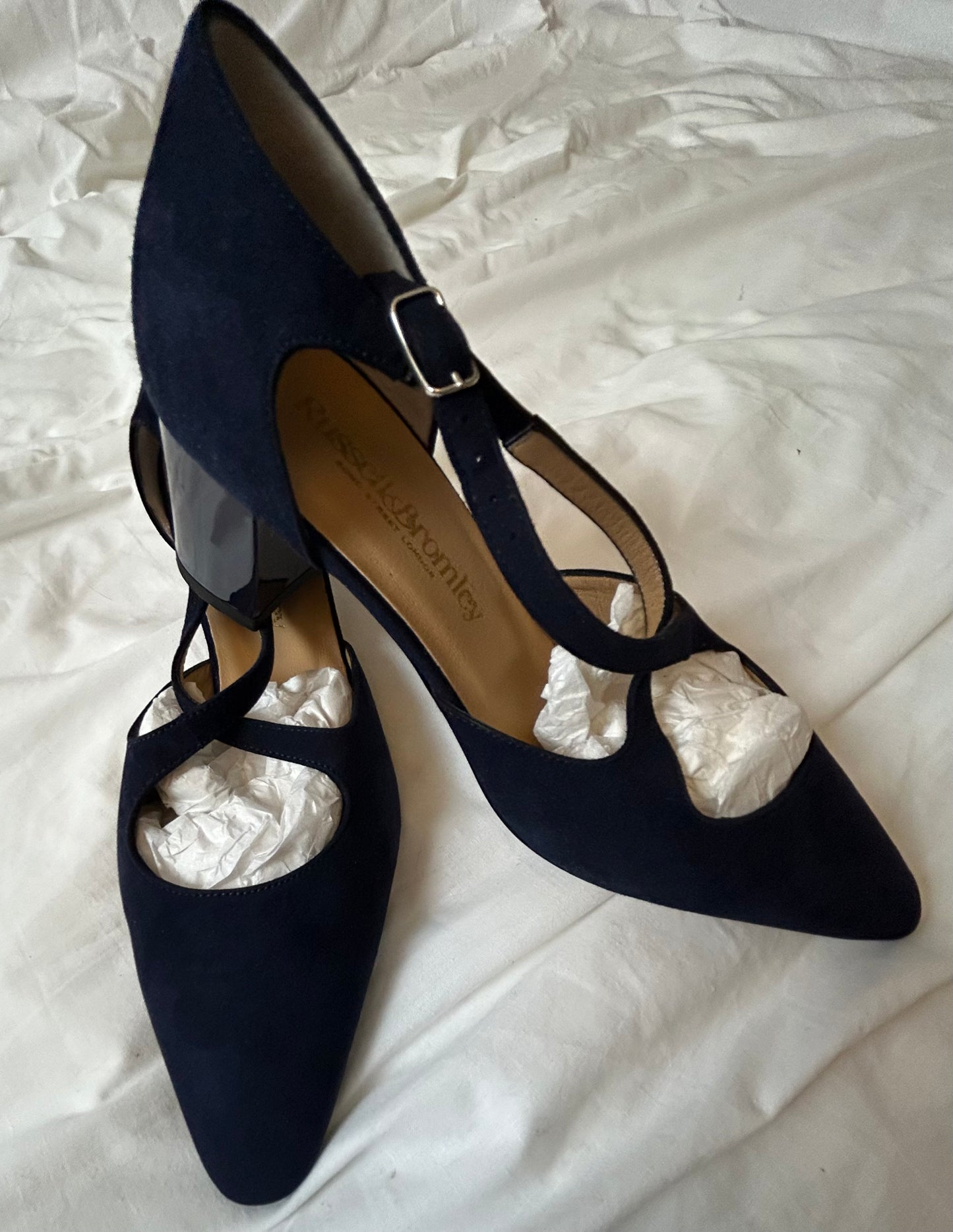 Navy Russell & Bromley Court Shoe