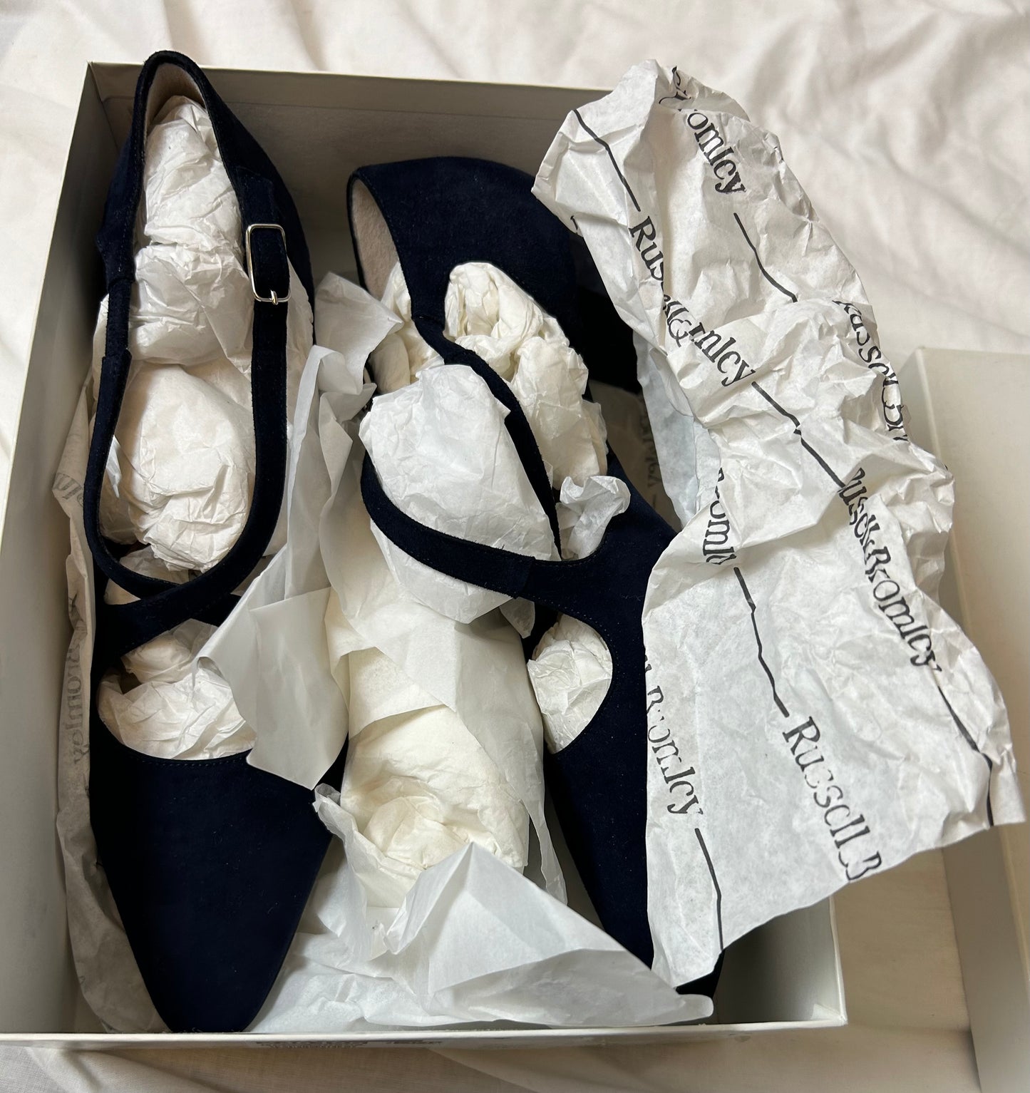 Navy Russell & Bromley Court Shoe