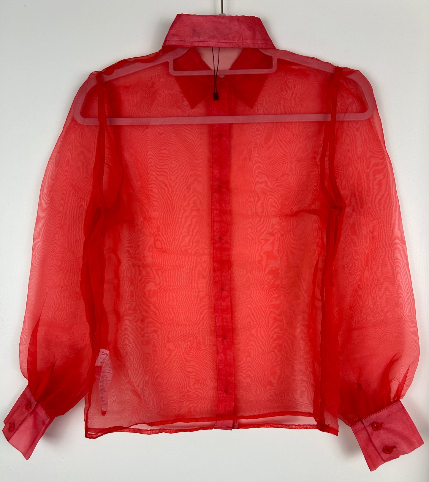 Red Chiffon Boohoo Blouse